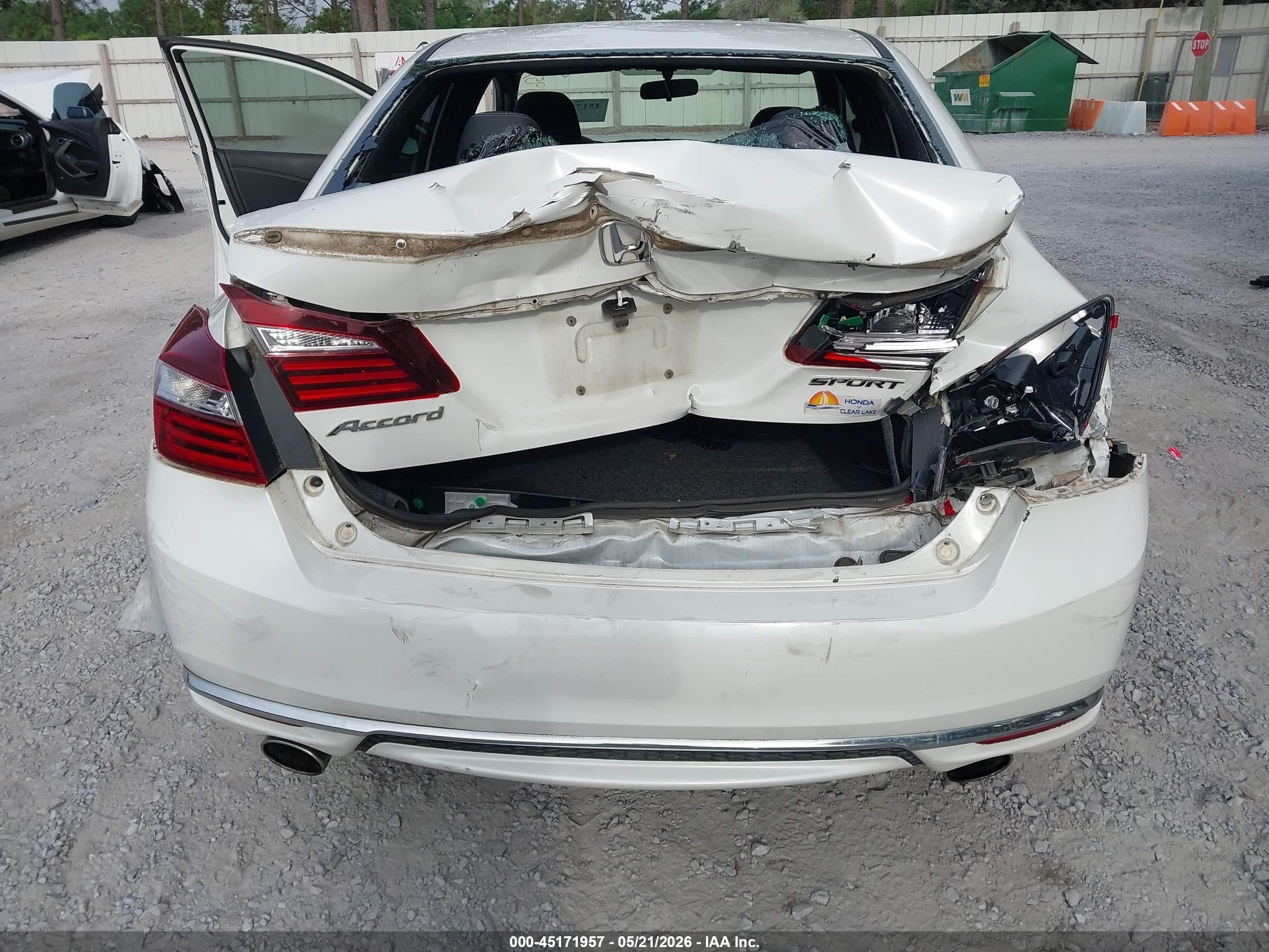 2017 Honda Accord Sport Белый vin: 1HGCR2F51HA287793