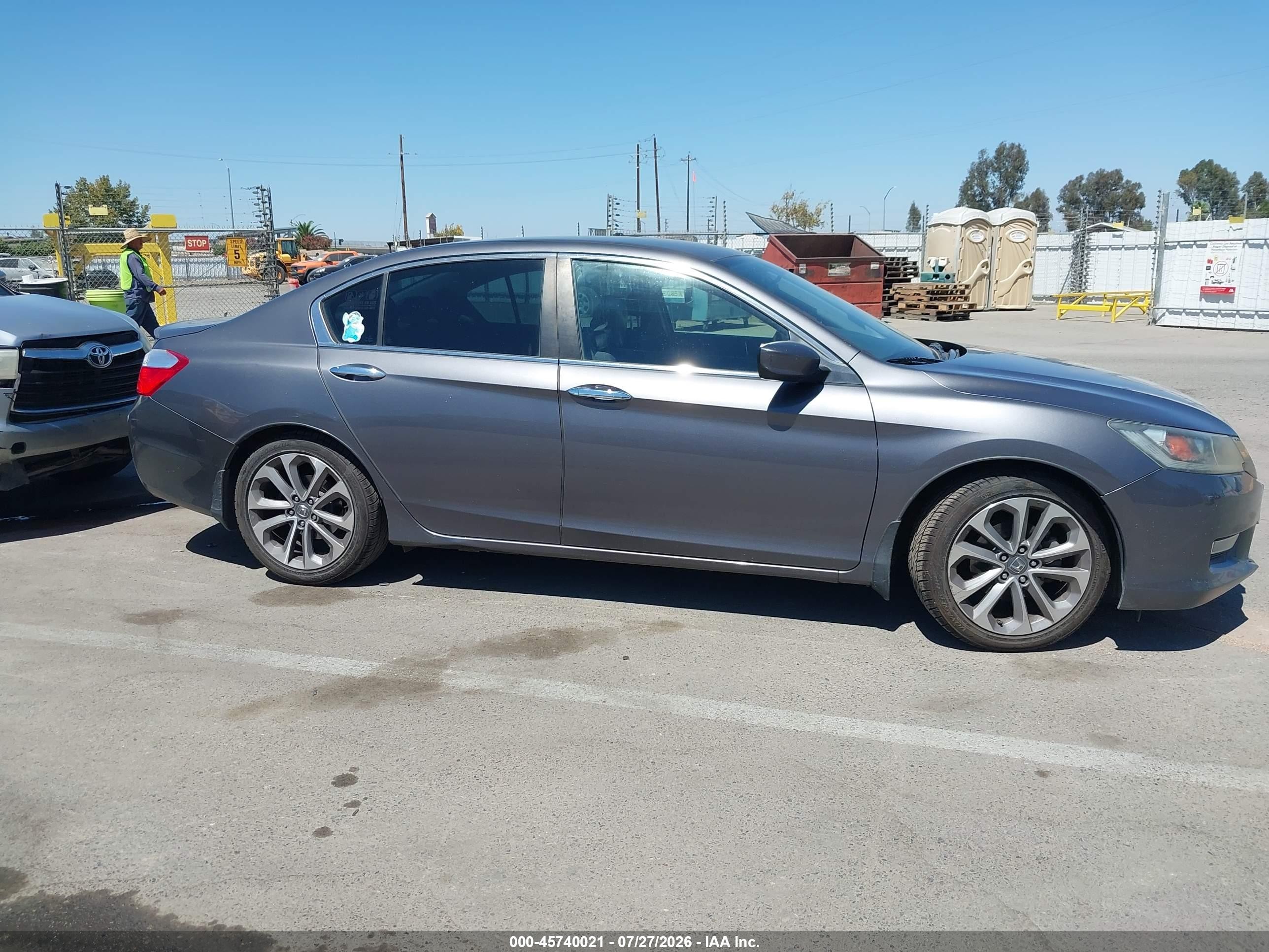2013 Honda Accord Sport Gray vin: 1HGCR2F52DA001508