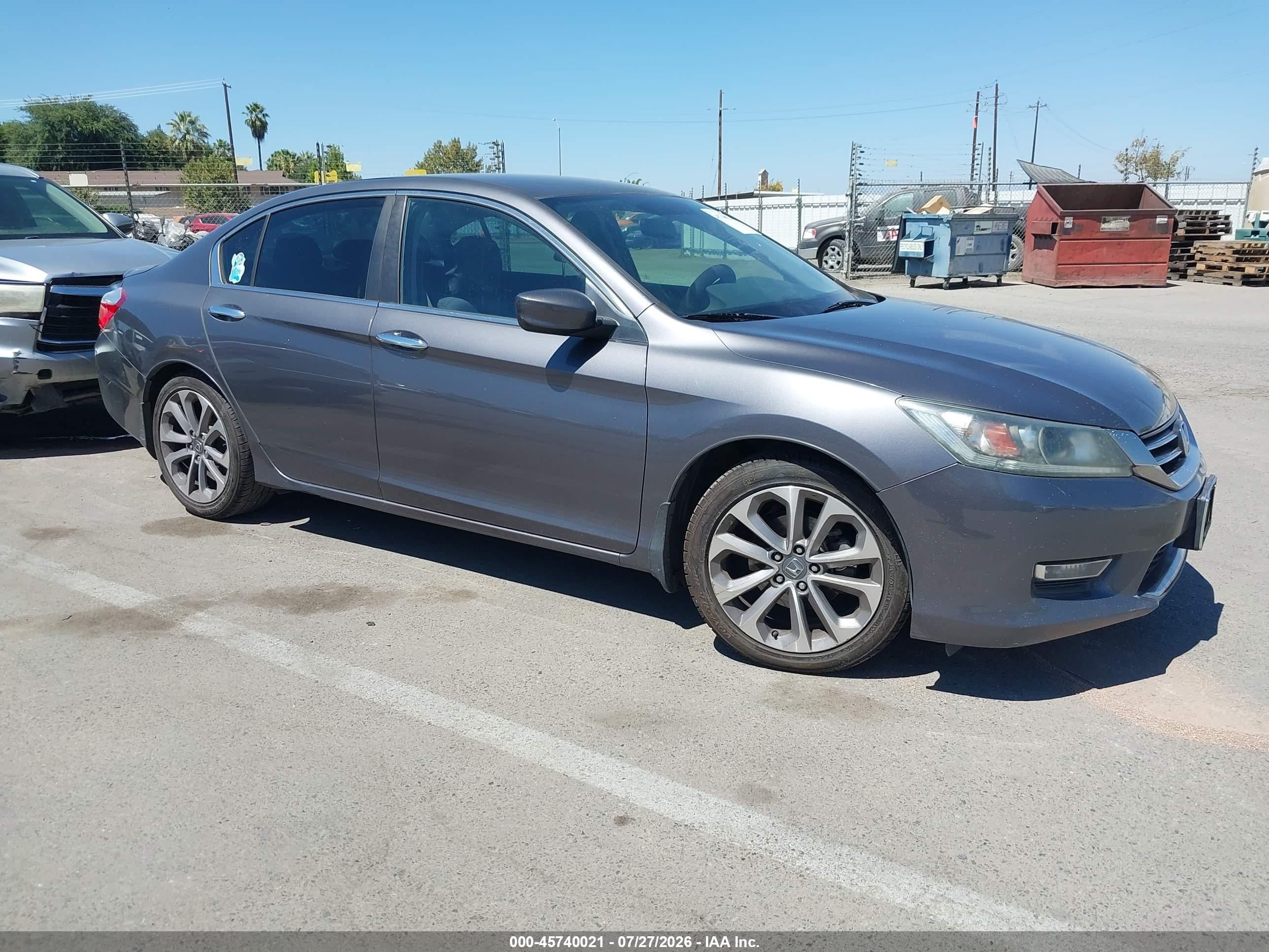 2013 Honda Accord Sport Gray vin: 1HGCR2F52DA001508