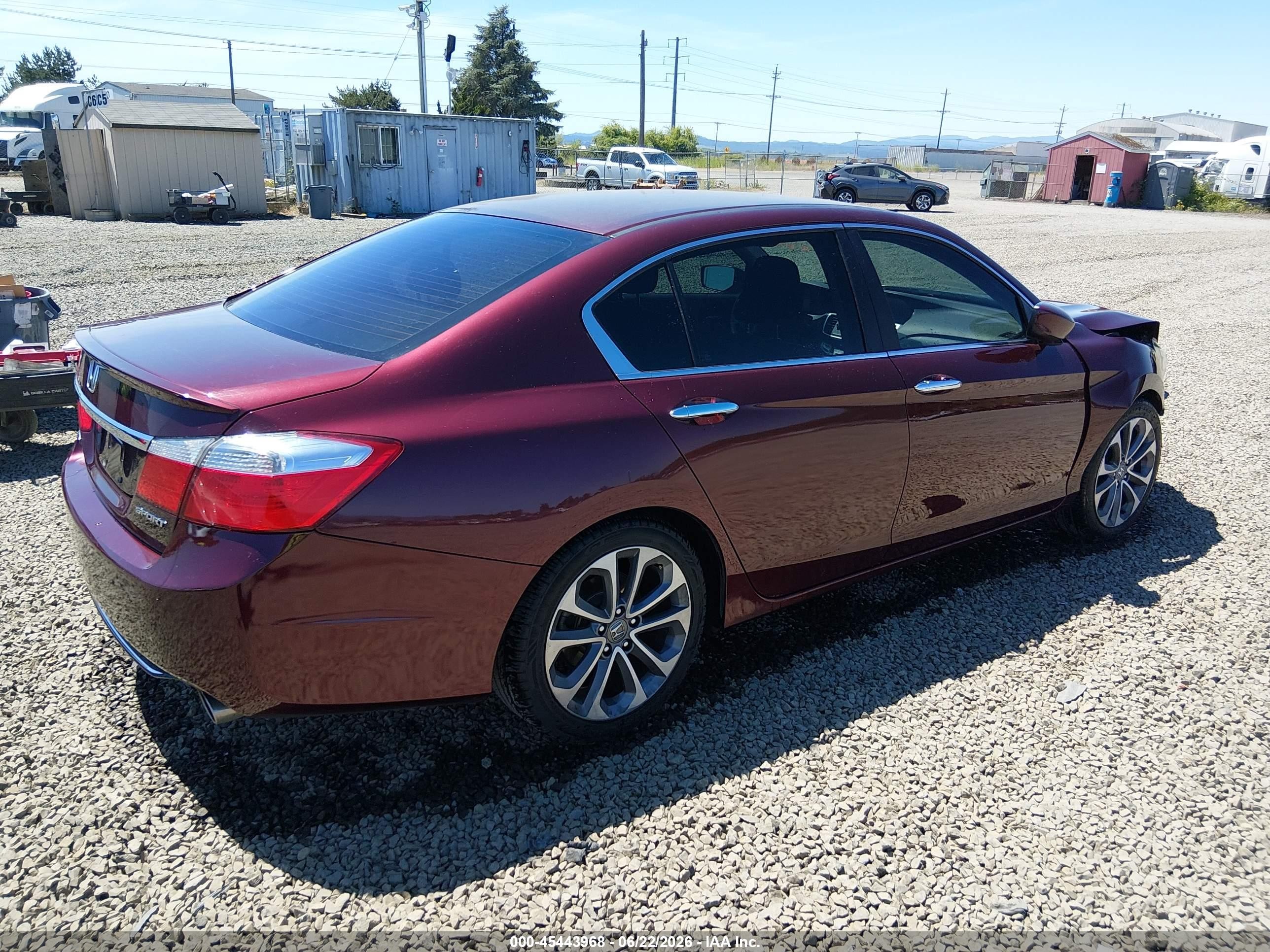2013 Honda Accord Sport Burgundy vin: 1HGCR2F52DA125276
