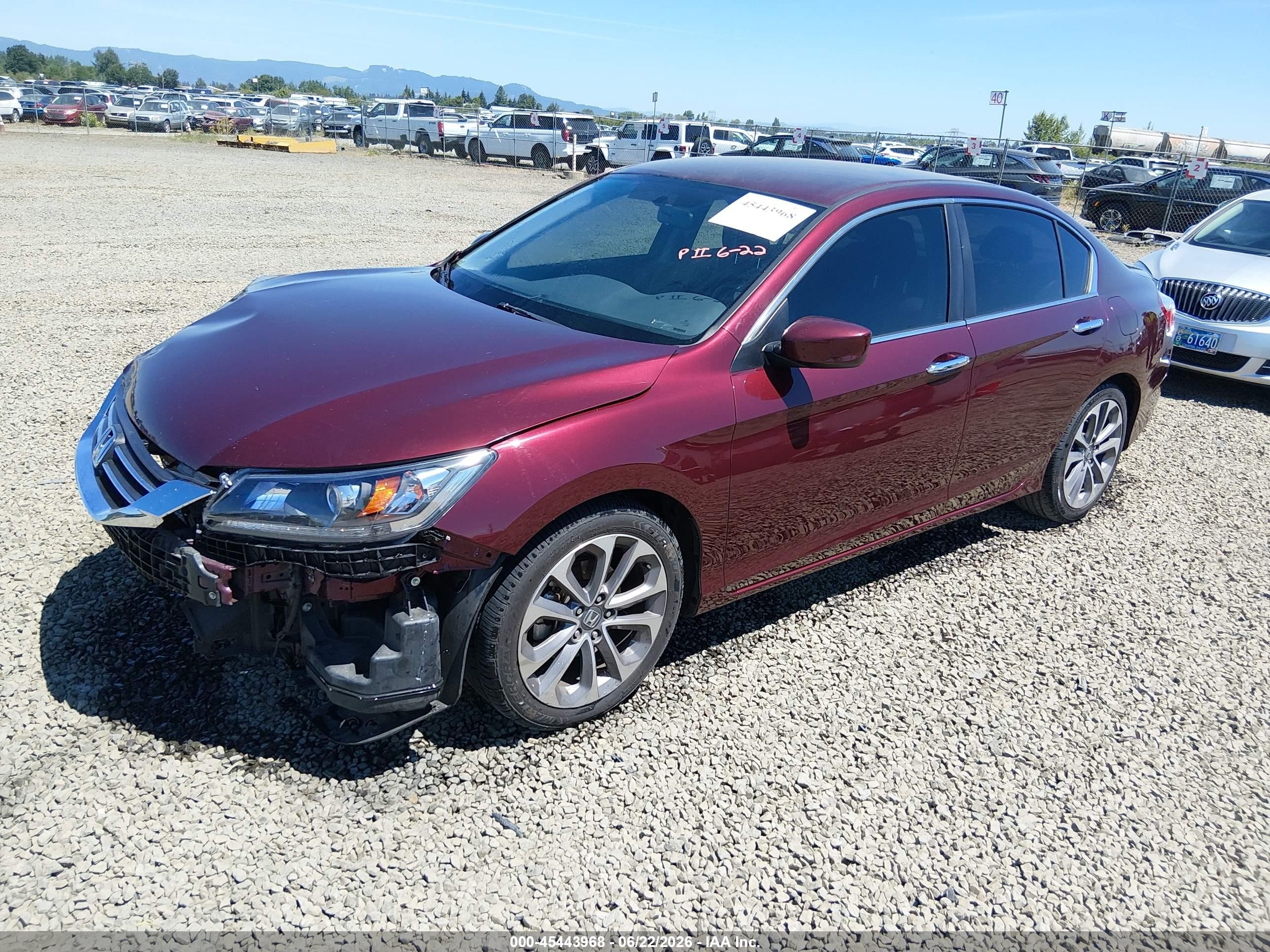2013 Honda Accord Sport Burgundy vin: 1HGCR2F52DA125276