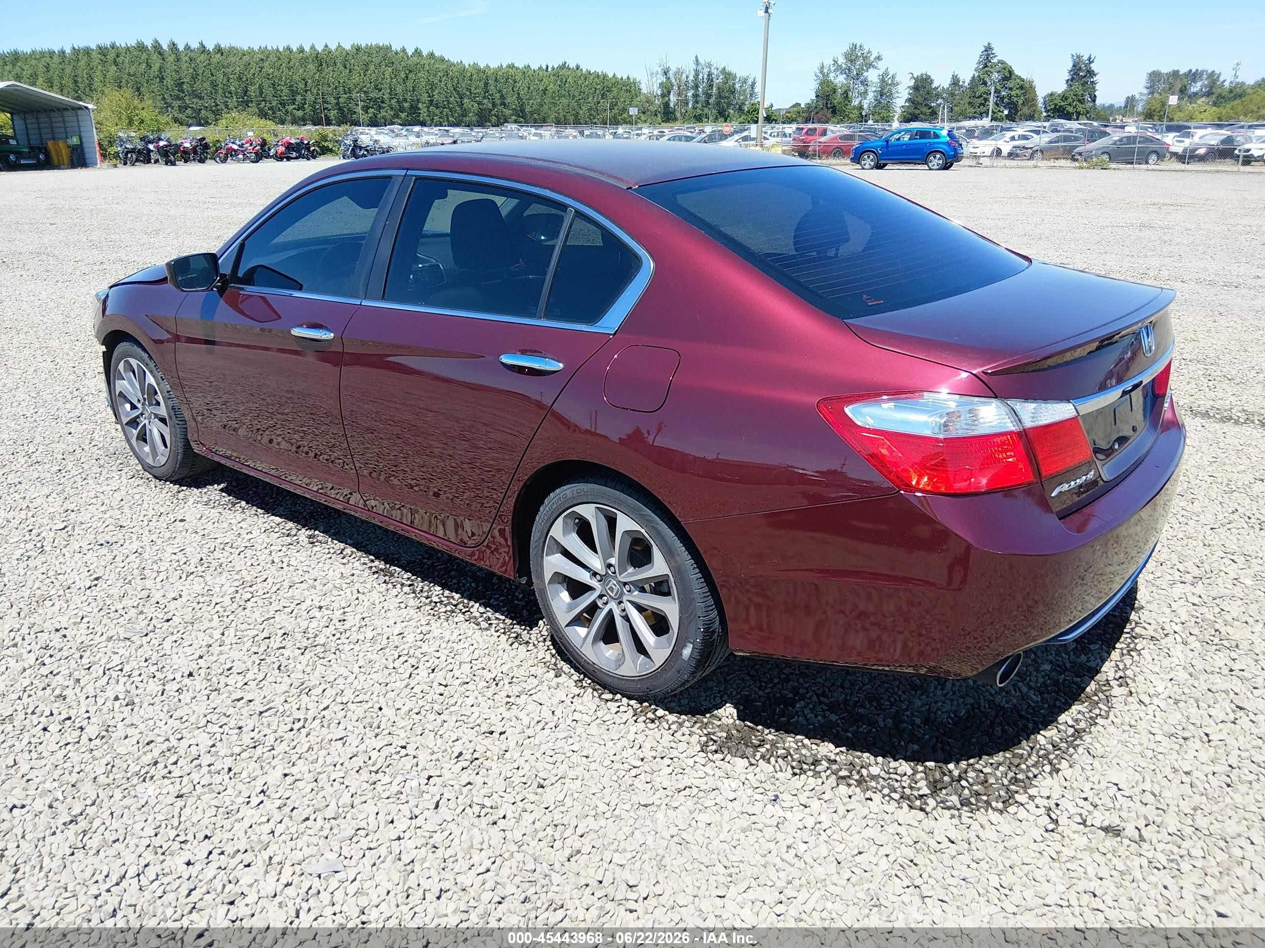 2013 Honda Accord Sport Burgundy vin: 1HGCR2F52DA125276