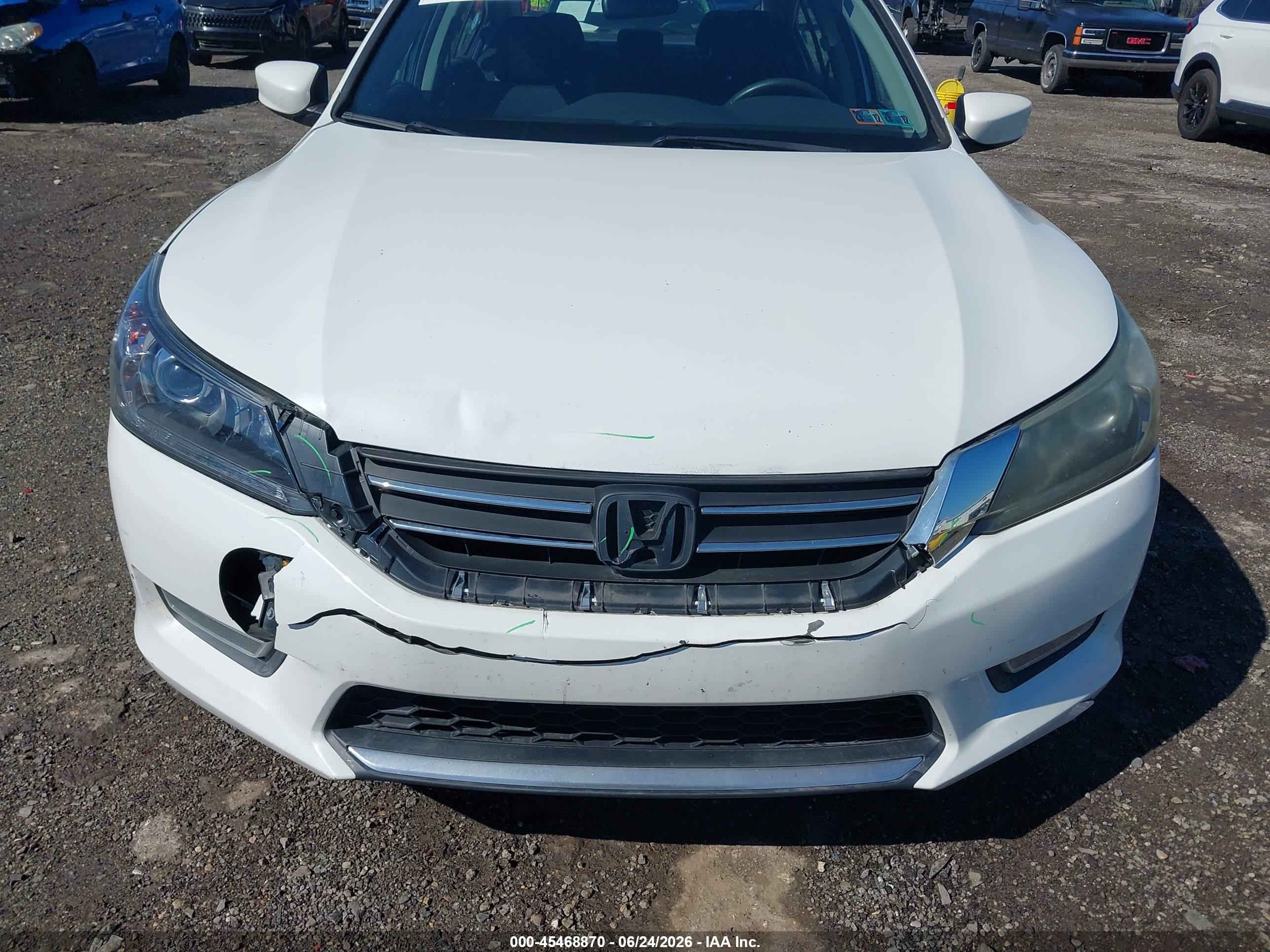 2013 Honda Accord Sport White vin: 1HGCR2F52DA206553