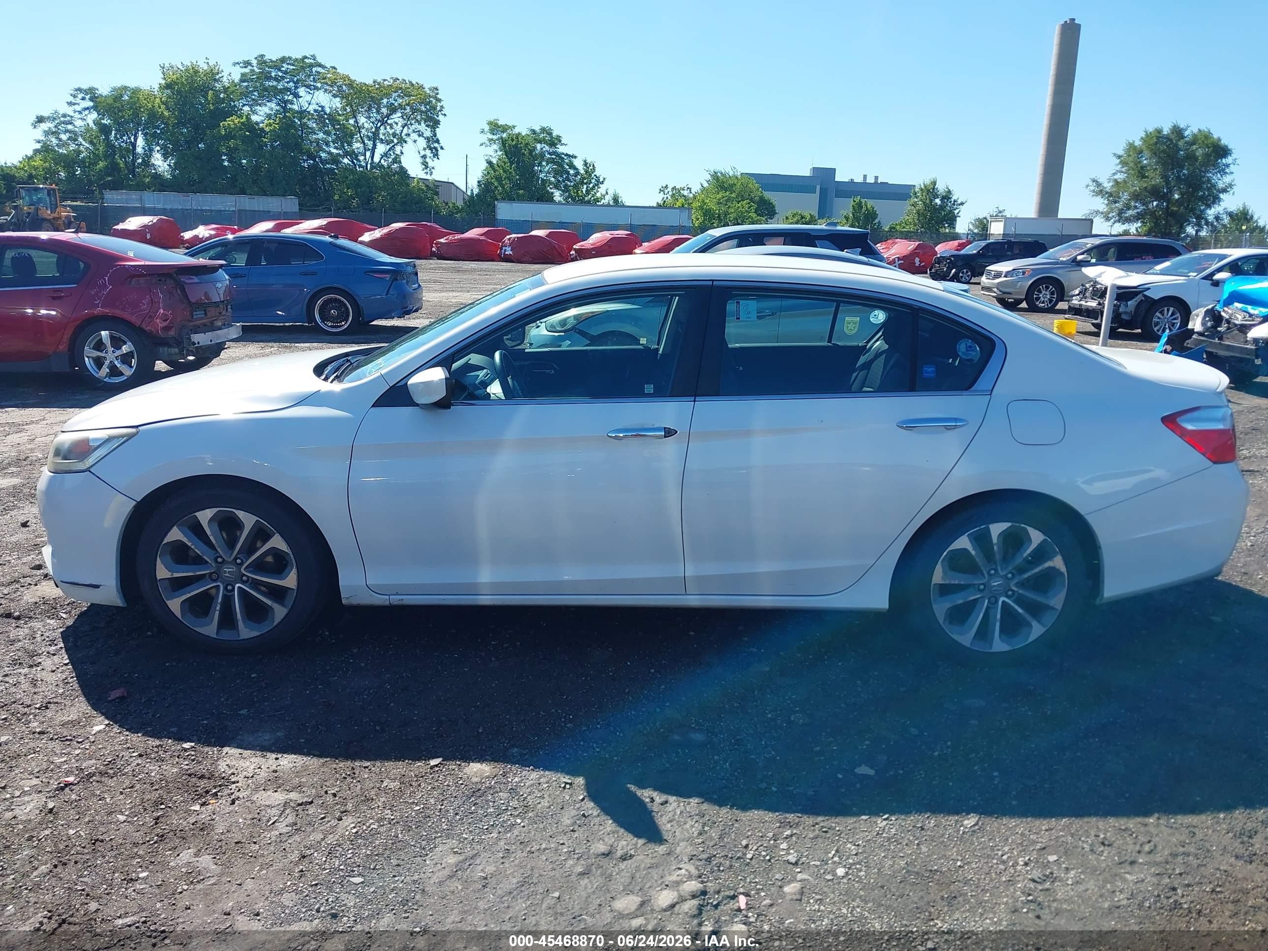 2013 Honda Accord Sport White vin: 1HGCR2F52DA206553