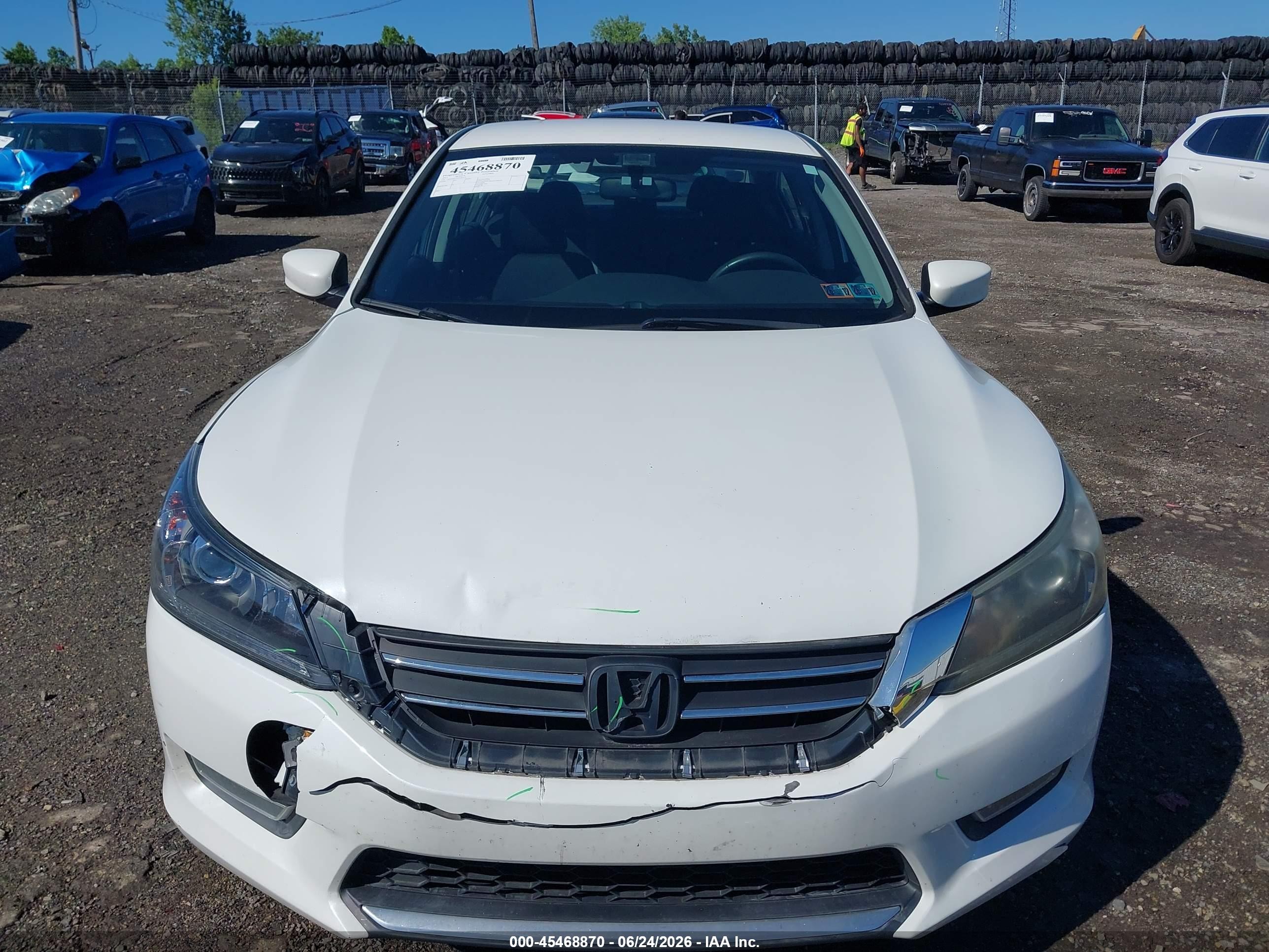 2013 Honda Accord Sport White vin: 1HGCR2F52DA206553