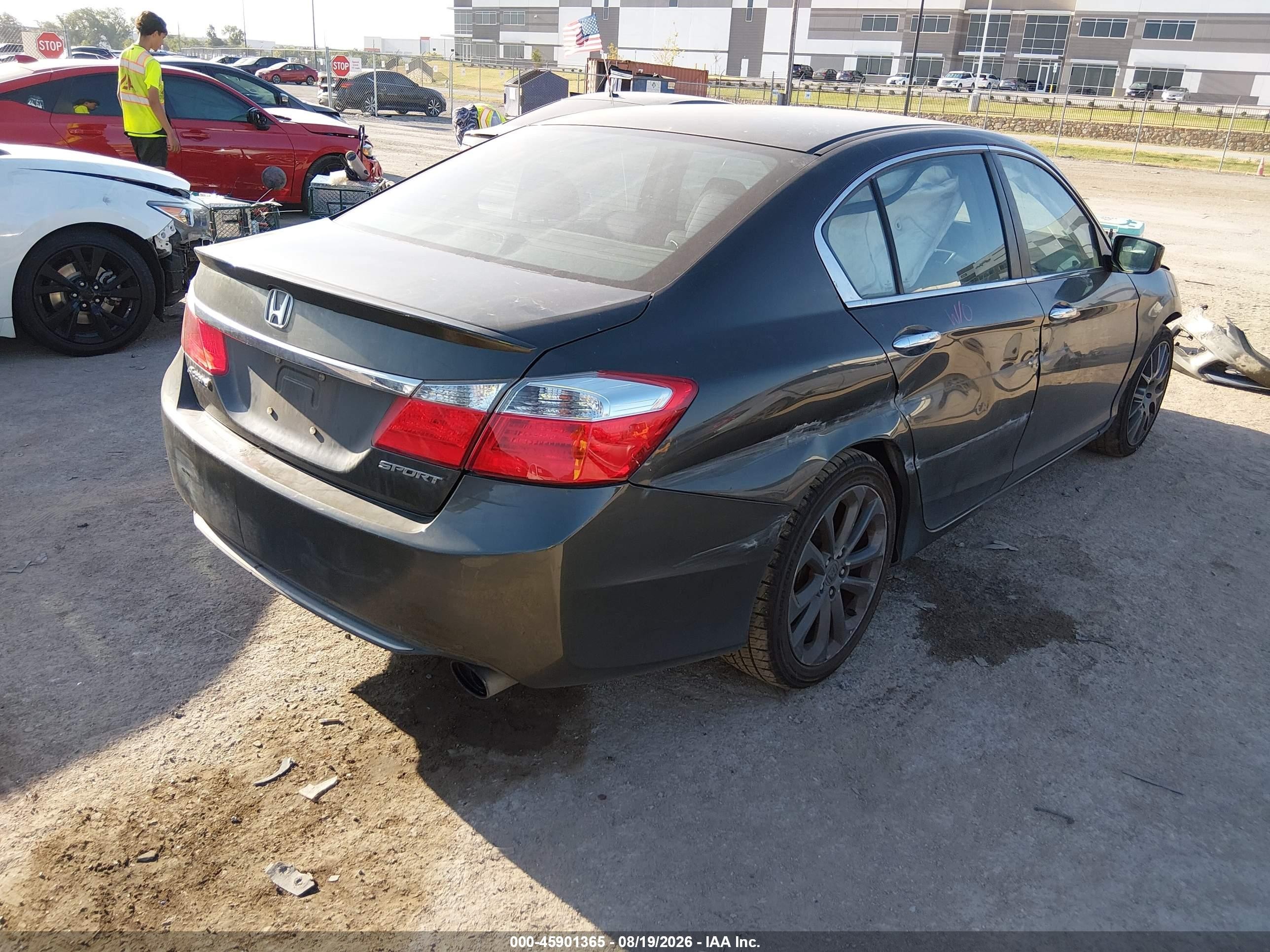 2013 Honda Accord Sport Серый vin: 1HGCR2F52DA225474