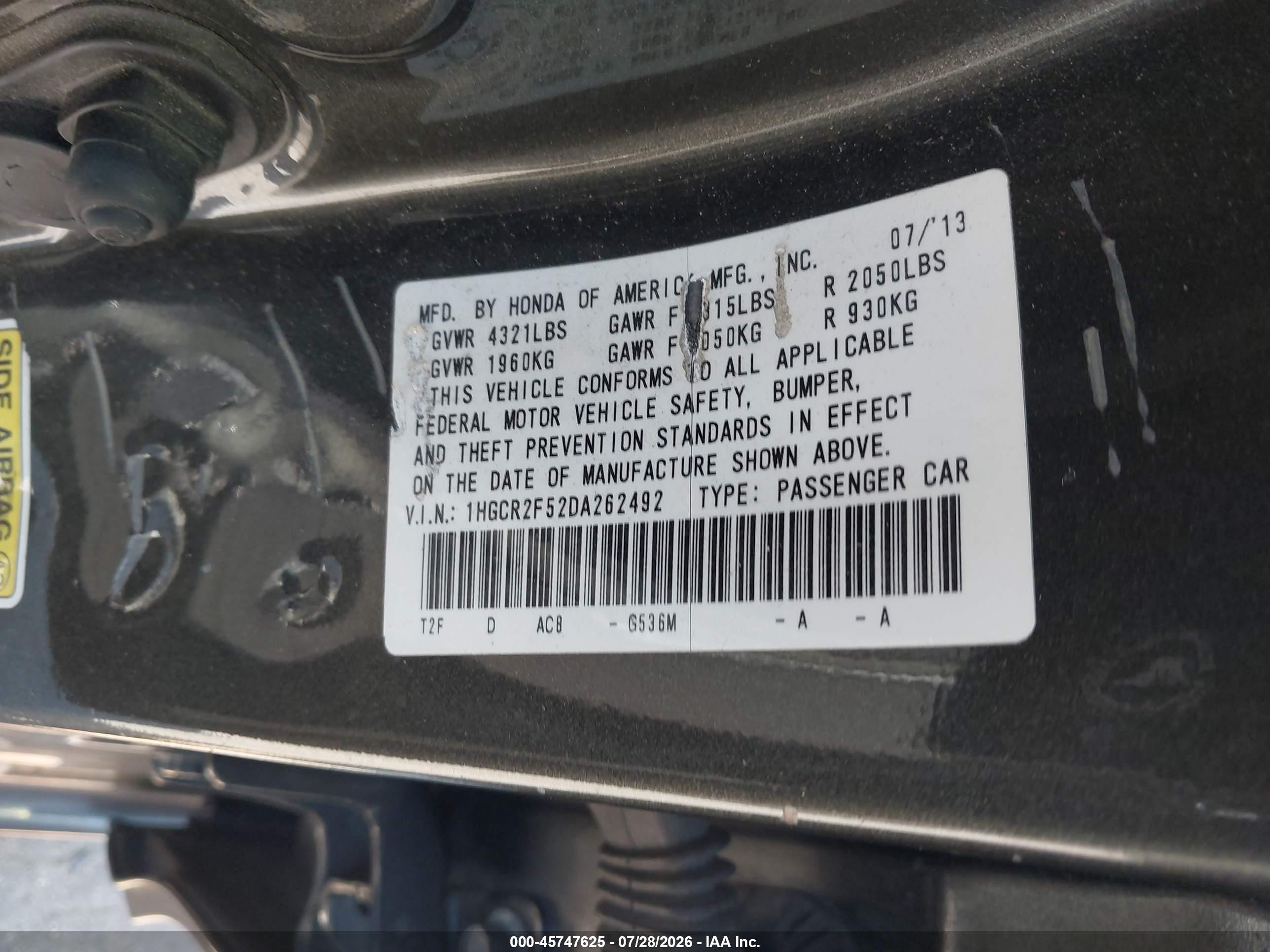 2013 Honda Accord Sport Dark Brown vin: 1HGCR2F52DA262492