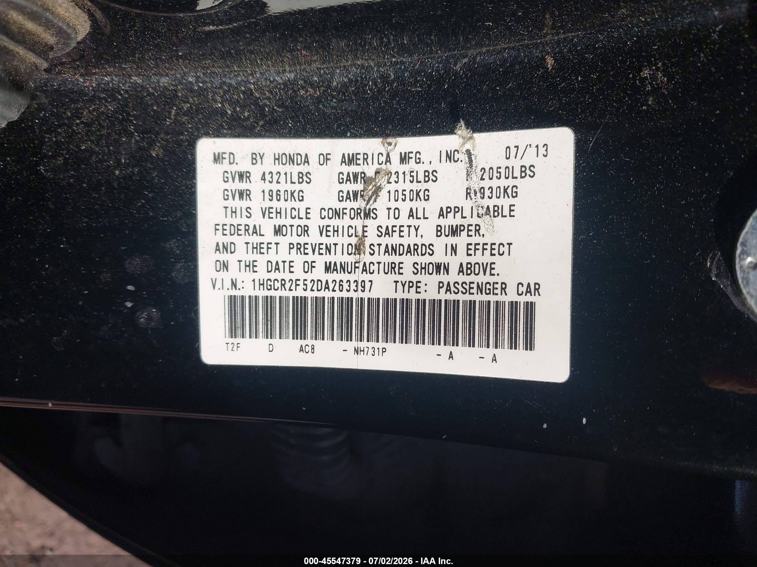 2013 Honda Accord Sport Black vin: 1HGCR2F52DA263397