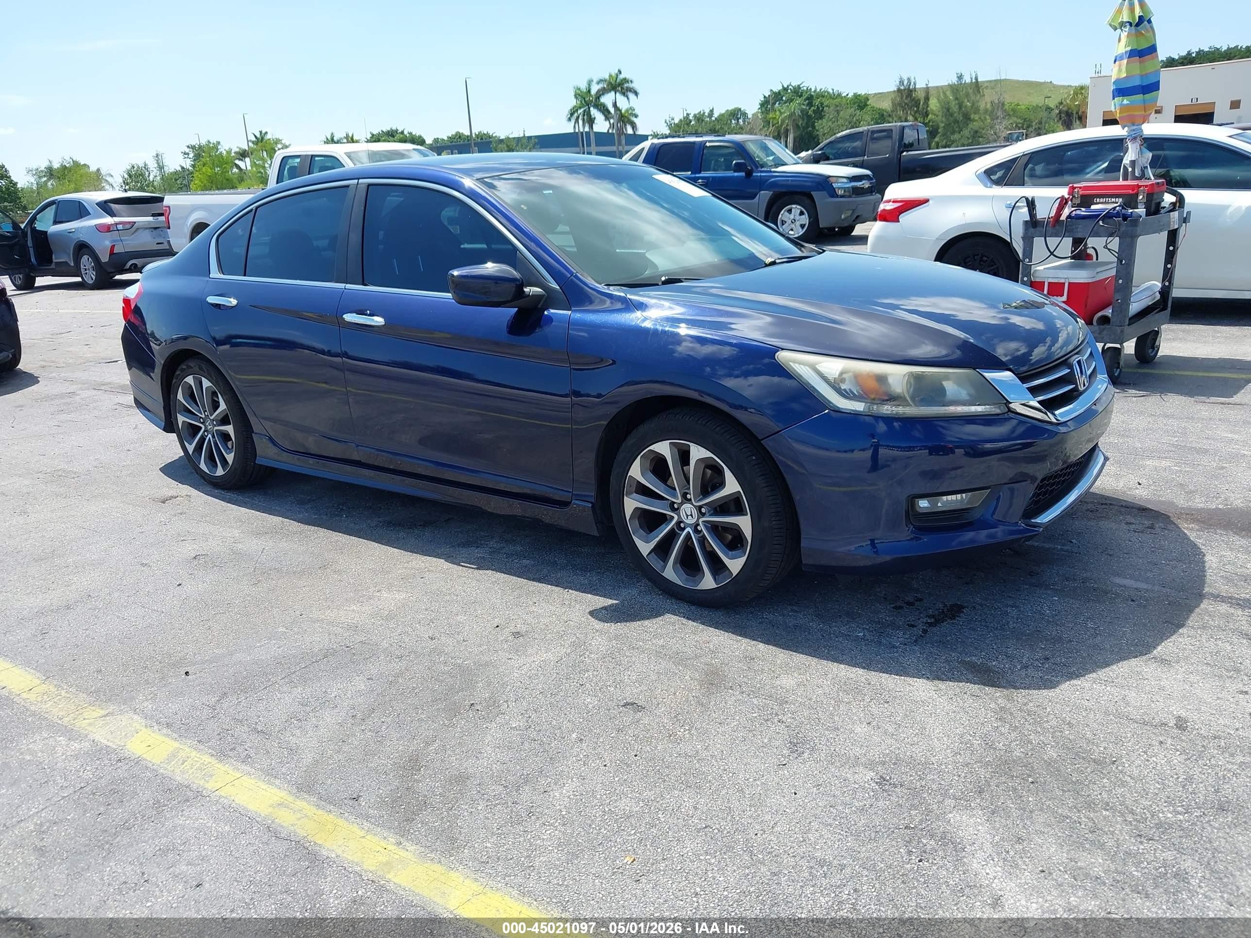 2013 Honda Accord Sport Dark Blue vin: 1HGCR2F52DA270186