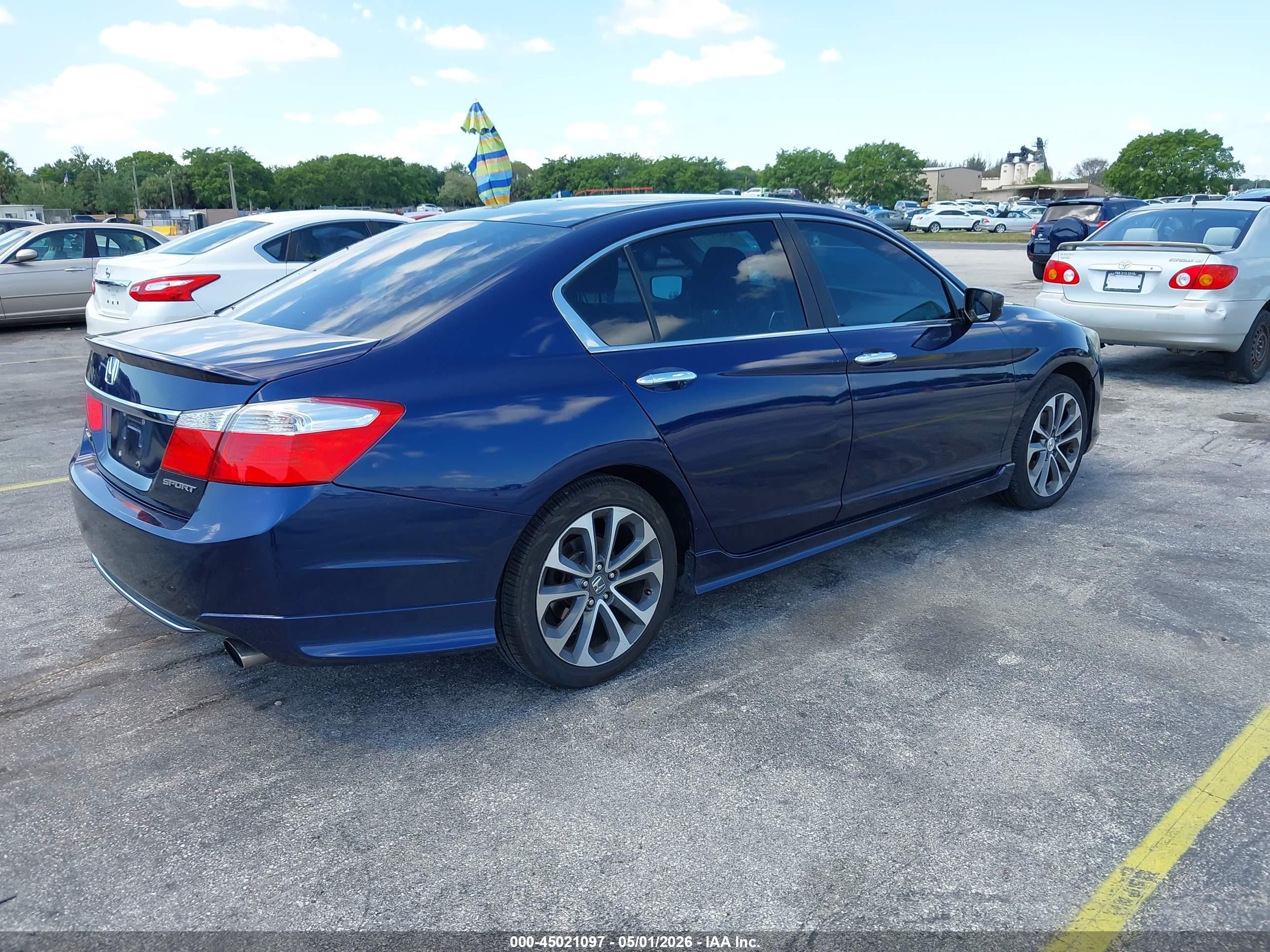 2013 Honda Accord Sport Dark Blue vin: 1HGCR2F52DA270186