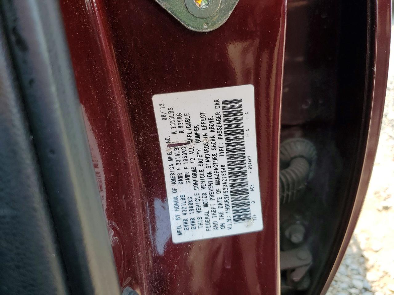 2013 Honda Accord Sport Purple vin: 1HGCR2F52DA276246
