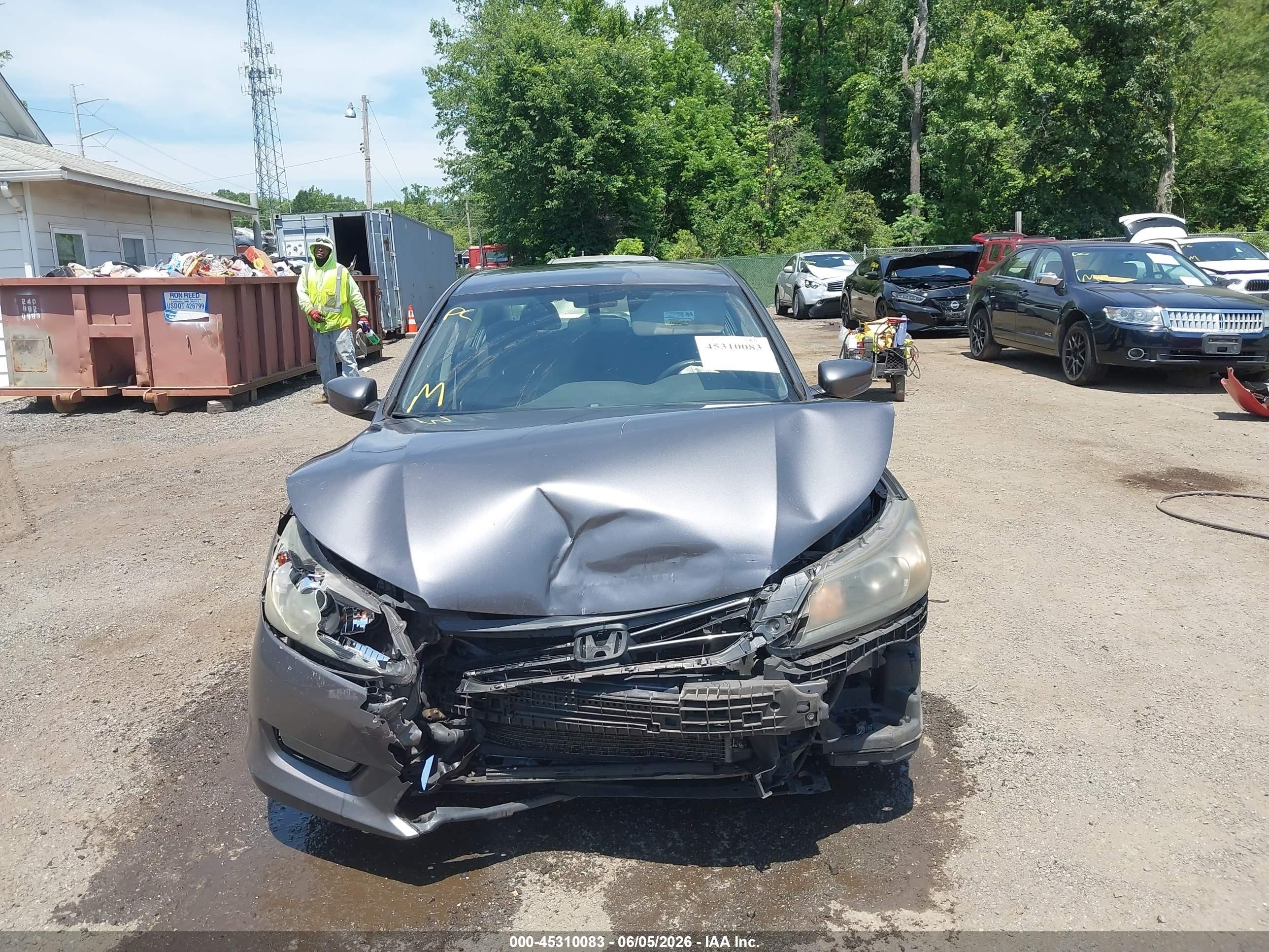 2014 Honda Accord Sport Gray vin: 1HGCR2F52EA008508