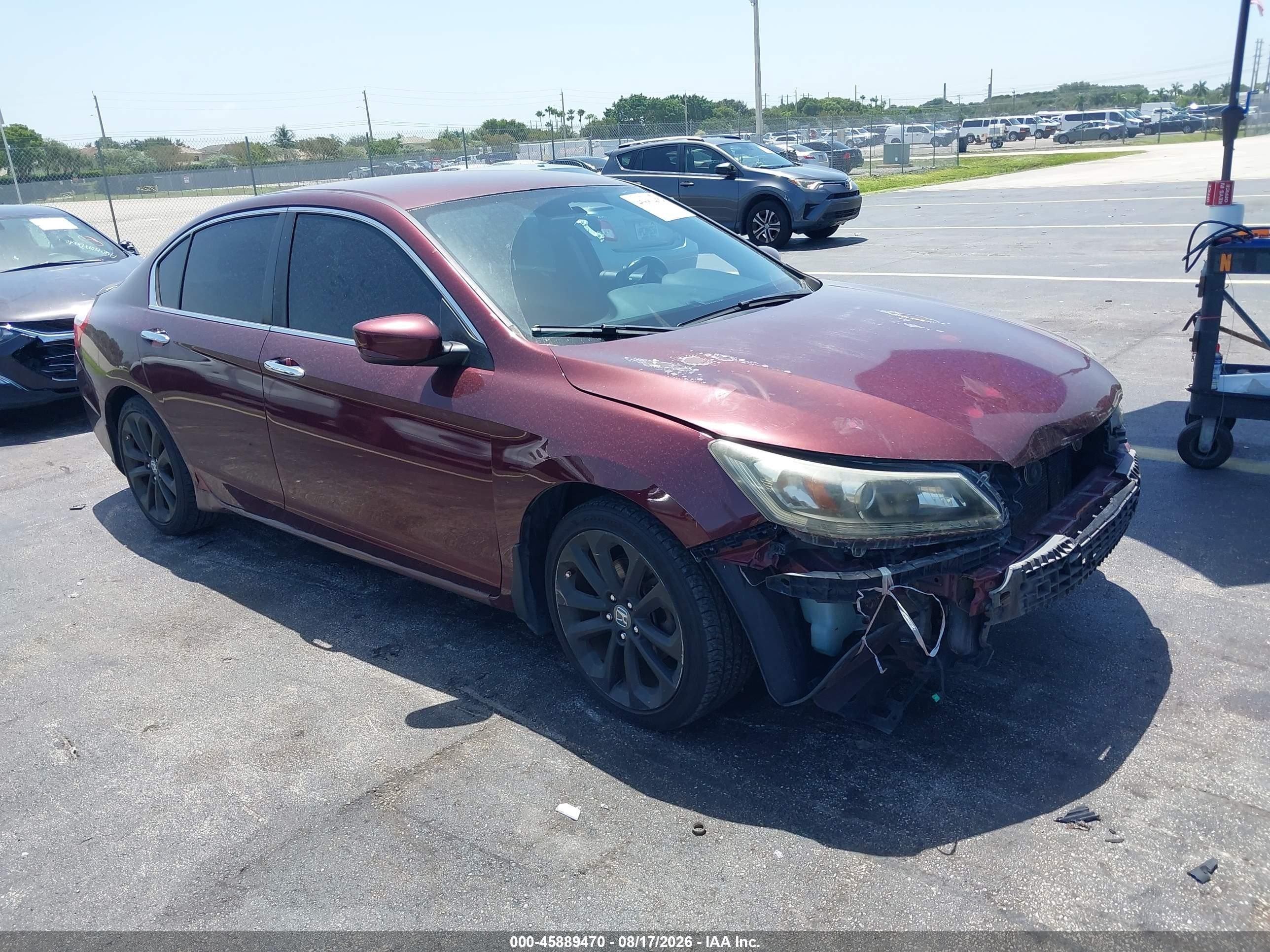 2014 Honda Accord Sport Red vin: 1HGCR2F52EA014633