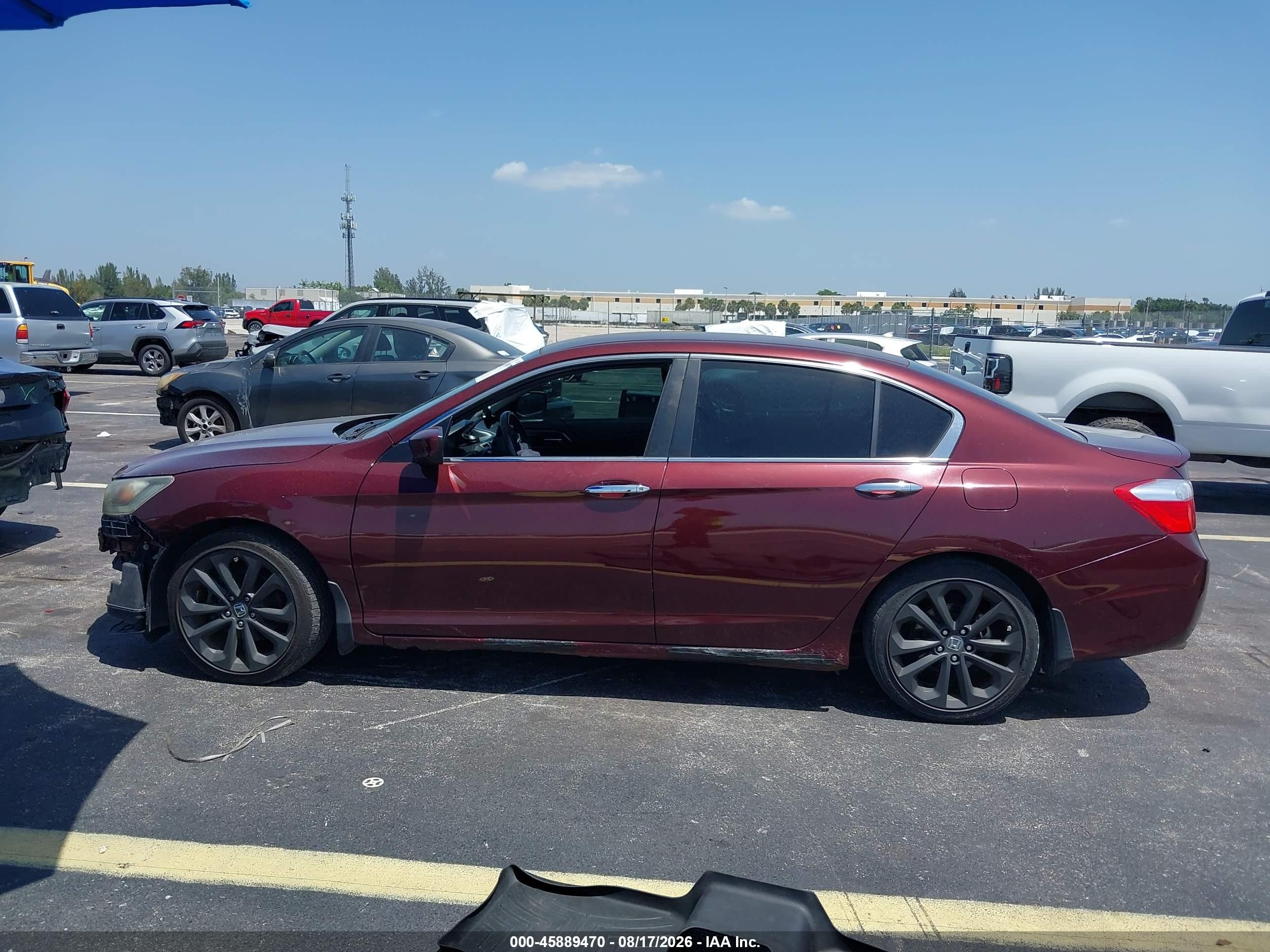 2014 Honda Accord Sport Red vin: 1HGCR2F52EA014633
