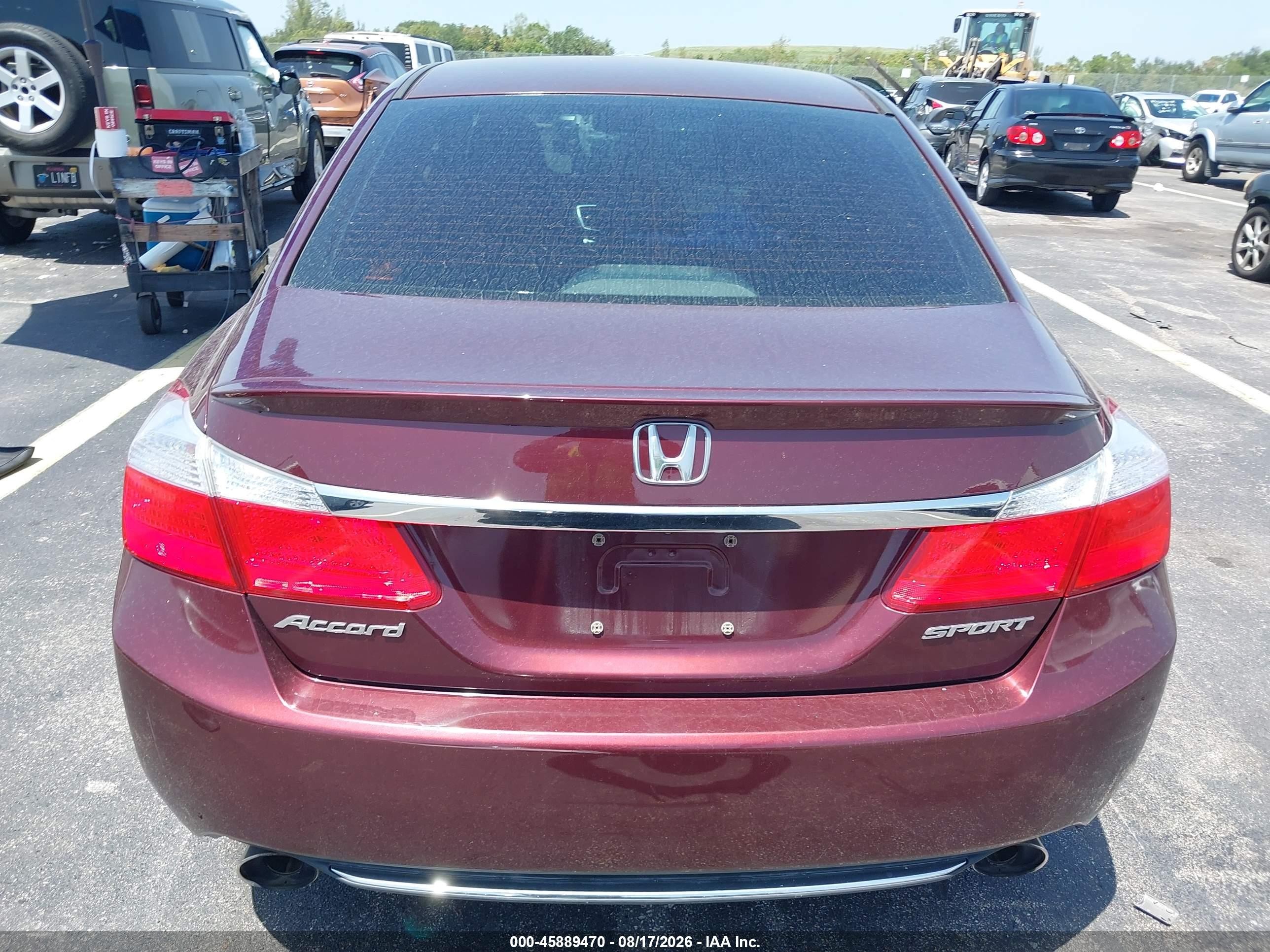 2014 Honda Accord Sport Red vin: 1HGCR2F52EA014633