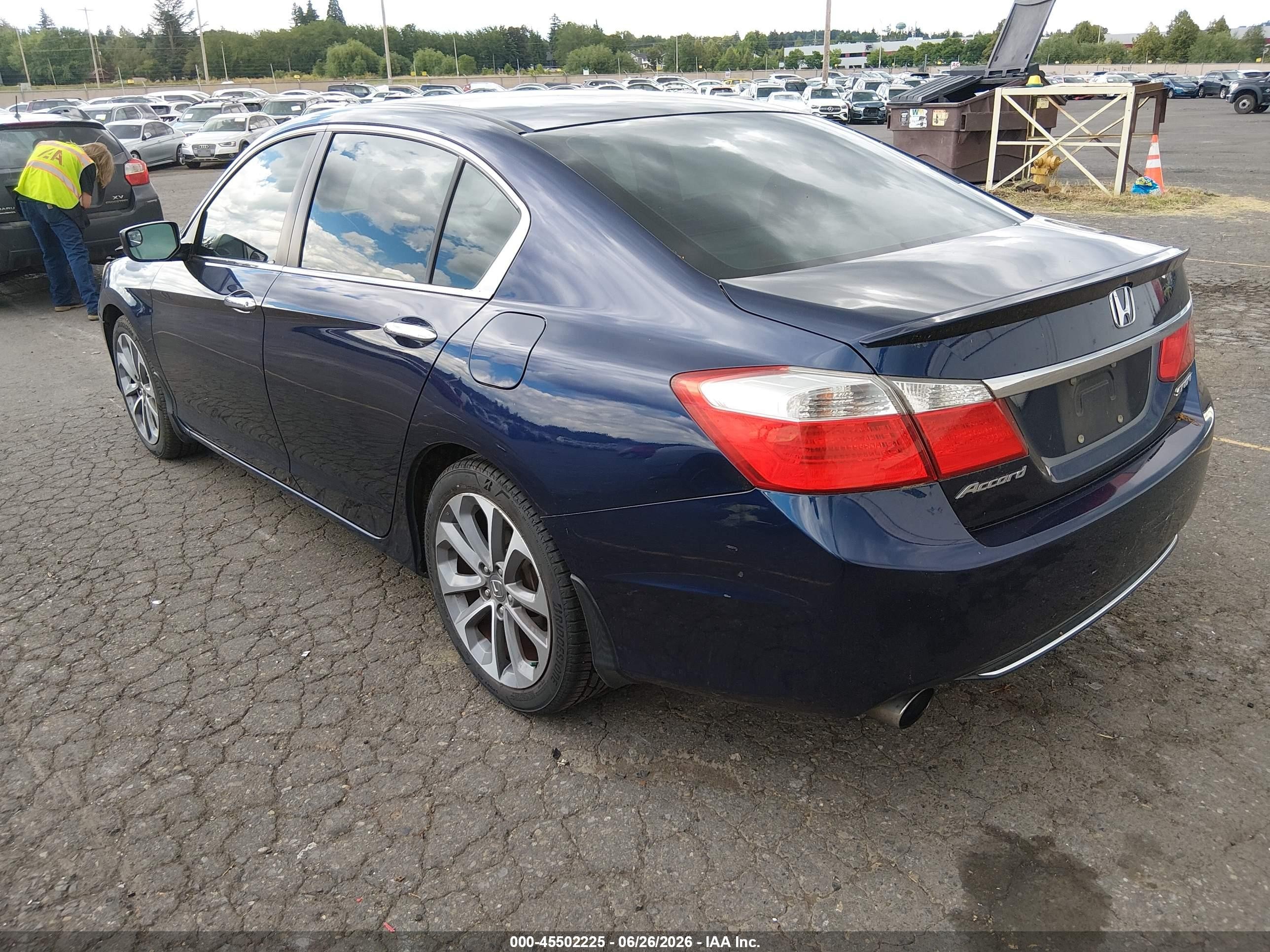 2014 Honda Accord Sport Blue vin: 1HGCR2F52EA017080