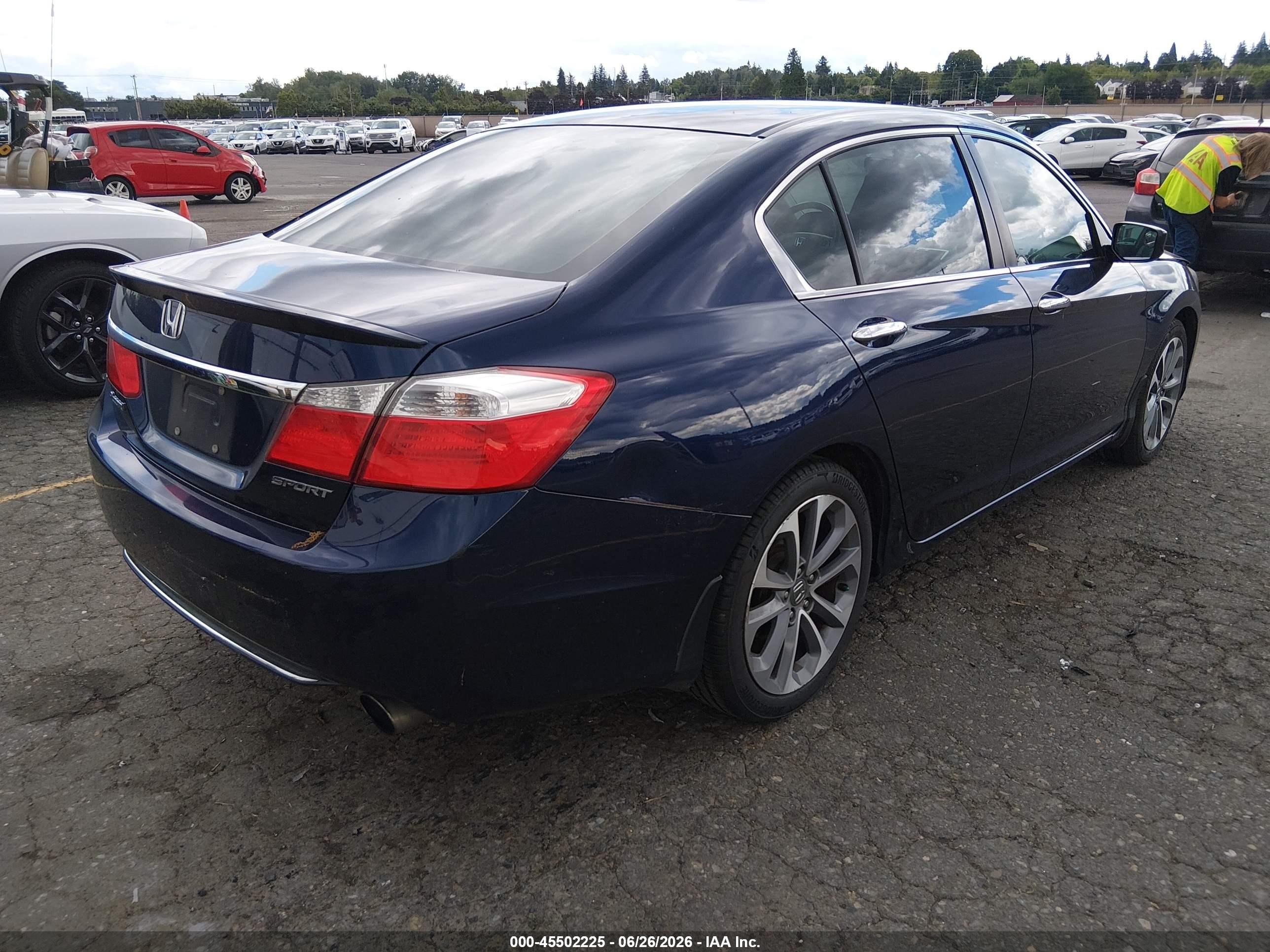 2014 Honda Accord Sport Blue vin: 1HGCR2F52EA017080