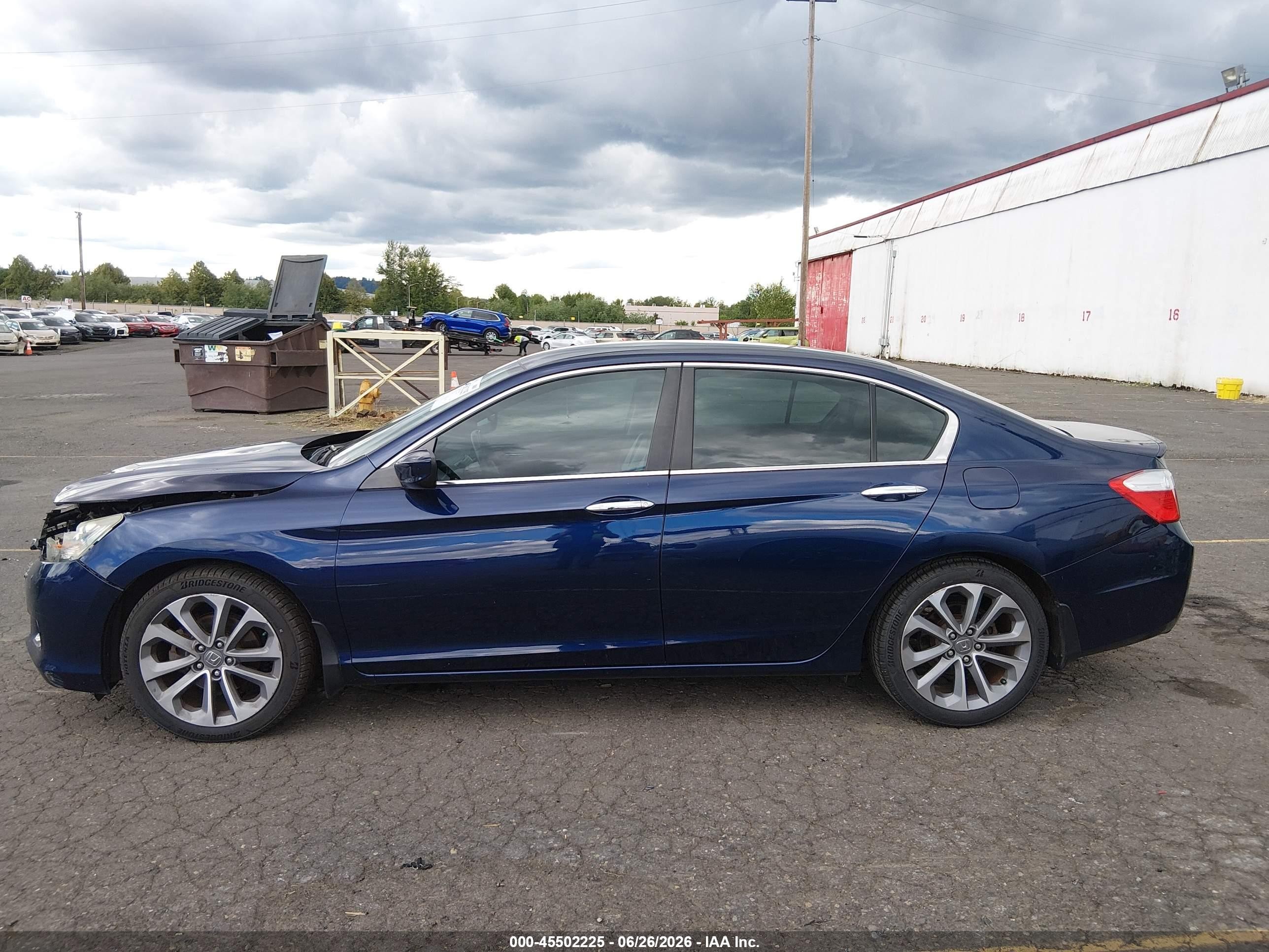 2014 Honda Accord Sport Blue vin: 1HGCR2F52EA017080