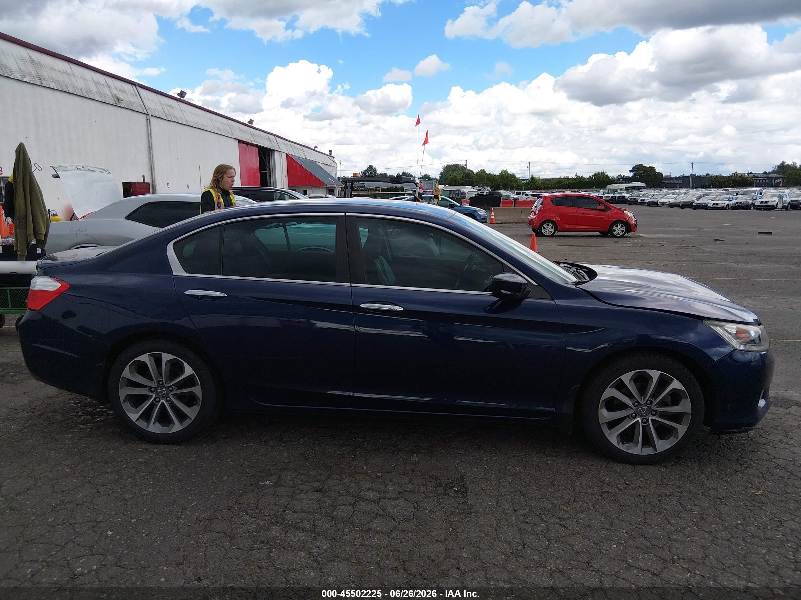 2014 Honda Accord Sport Blue vin: 1HGCR2F52EA017080