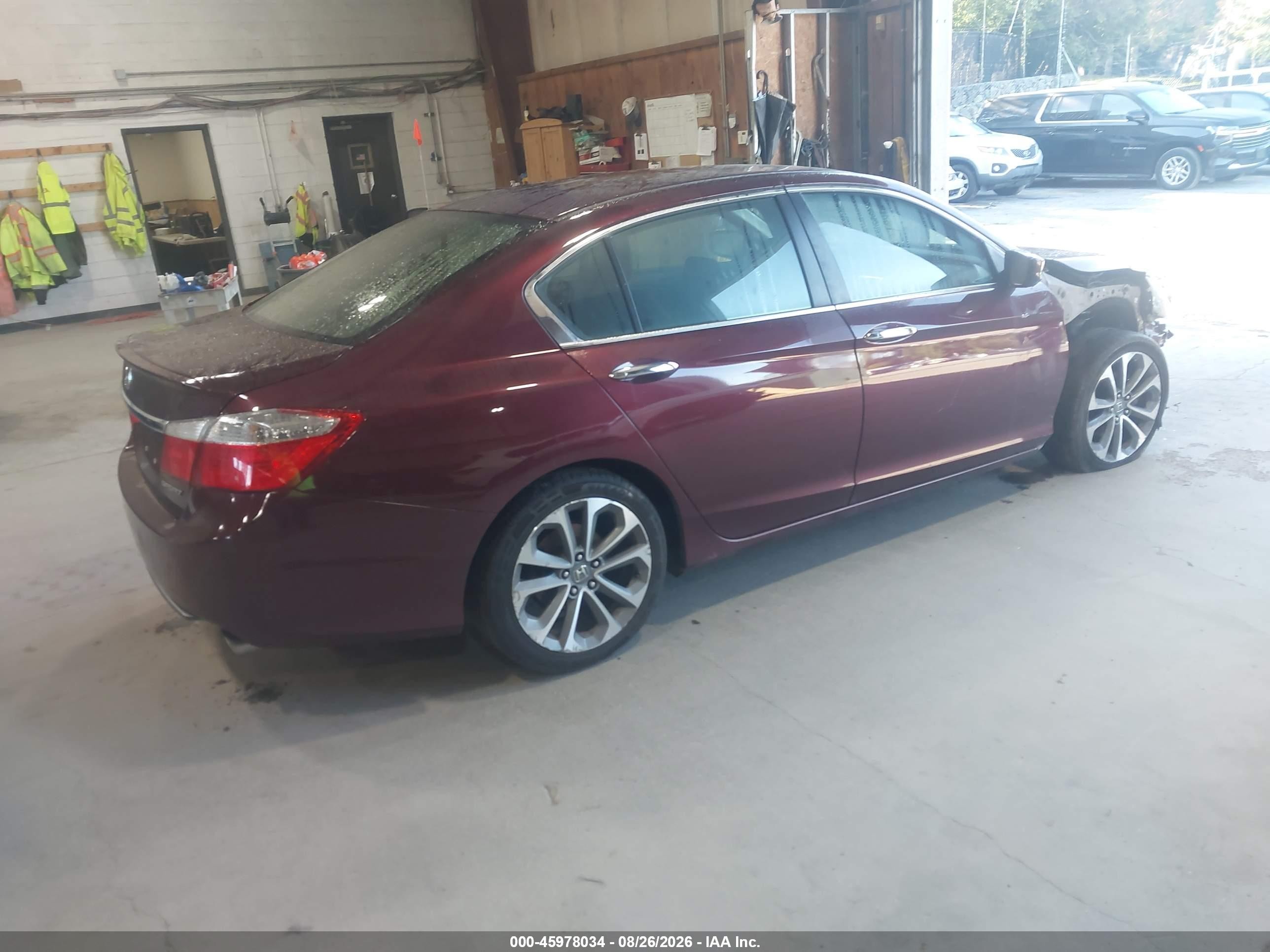 2014 Honda Accord Sport Maroon vin: 1HGCR2F52EA045302