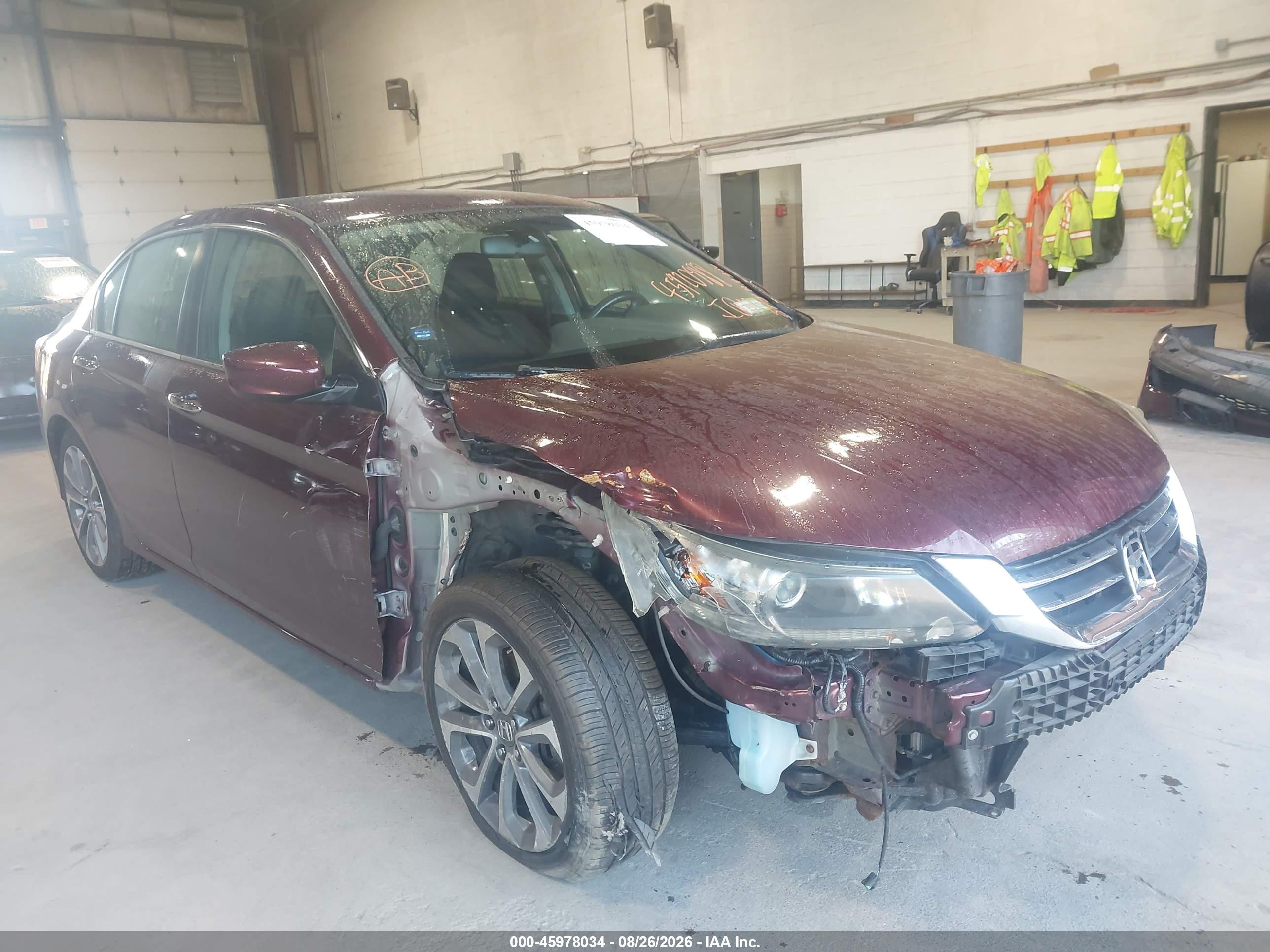 2014 Honda Accord Sport Maroon vin: 1HGCR2F52EA045302