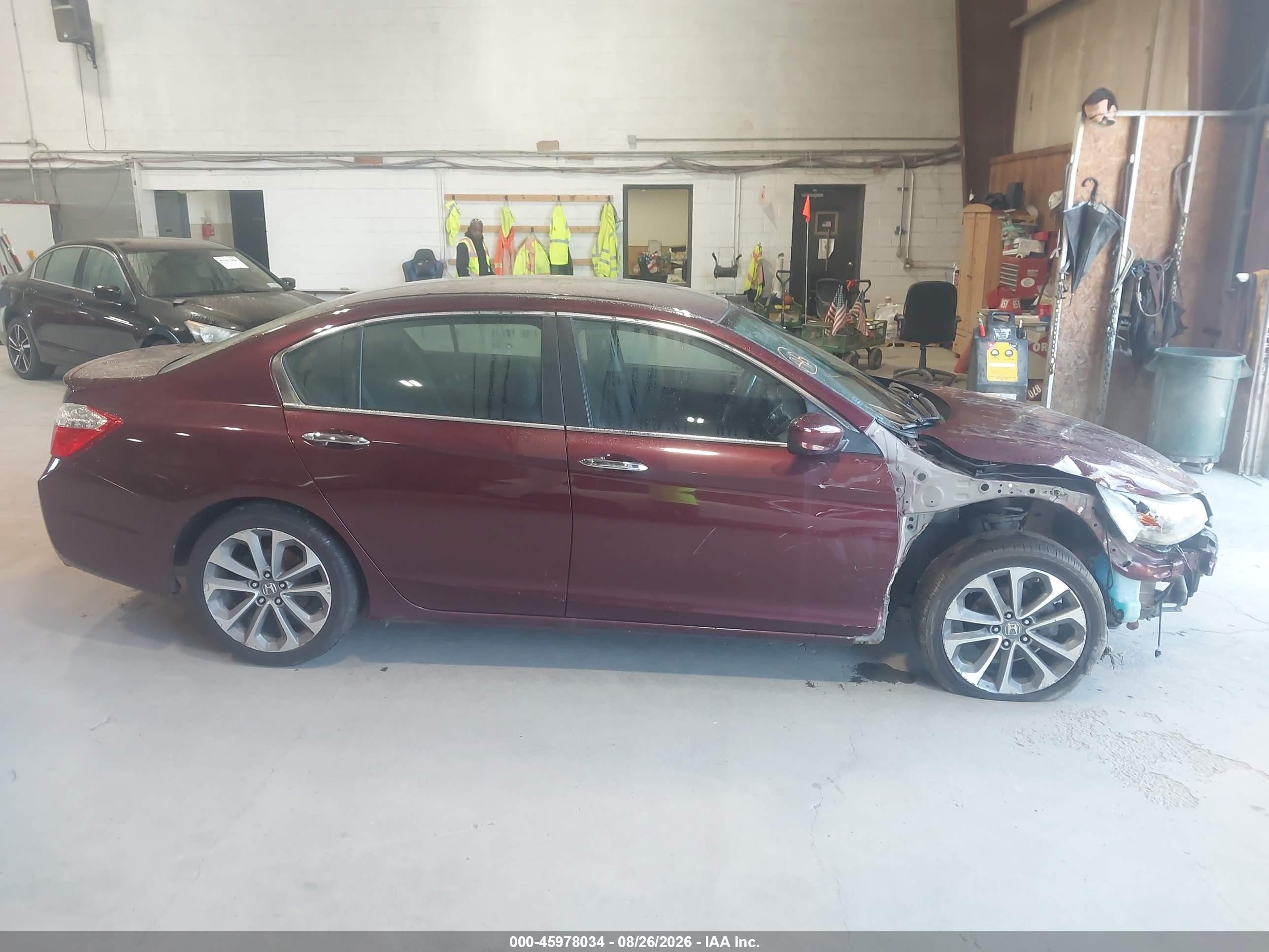 2014 Honda Accord Sport Maroon vin: 1HGCR2F52EA045302