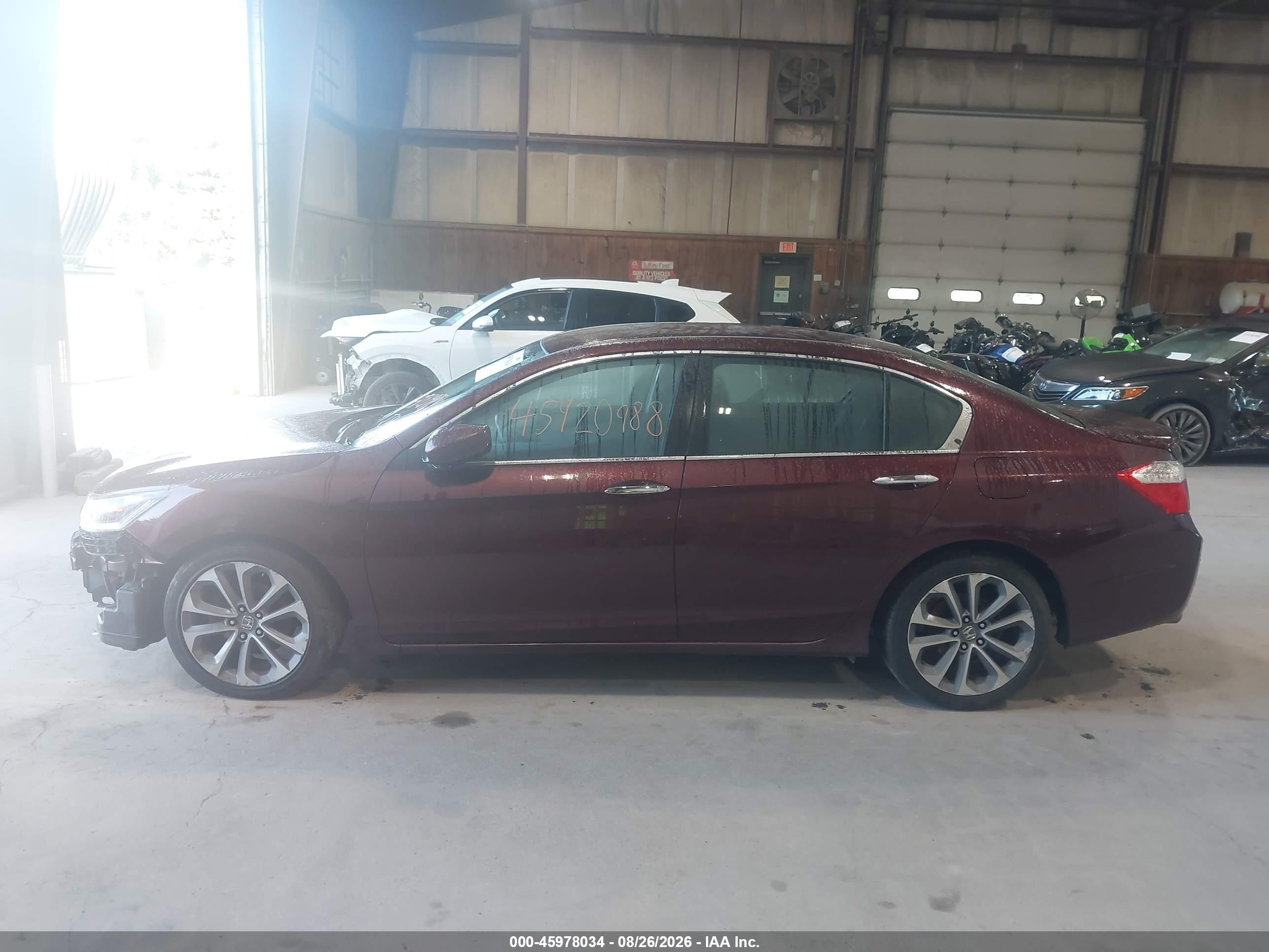 2014 Honda Accord Sport Maroon vin: 1HGCR2F52EA045302