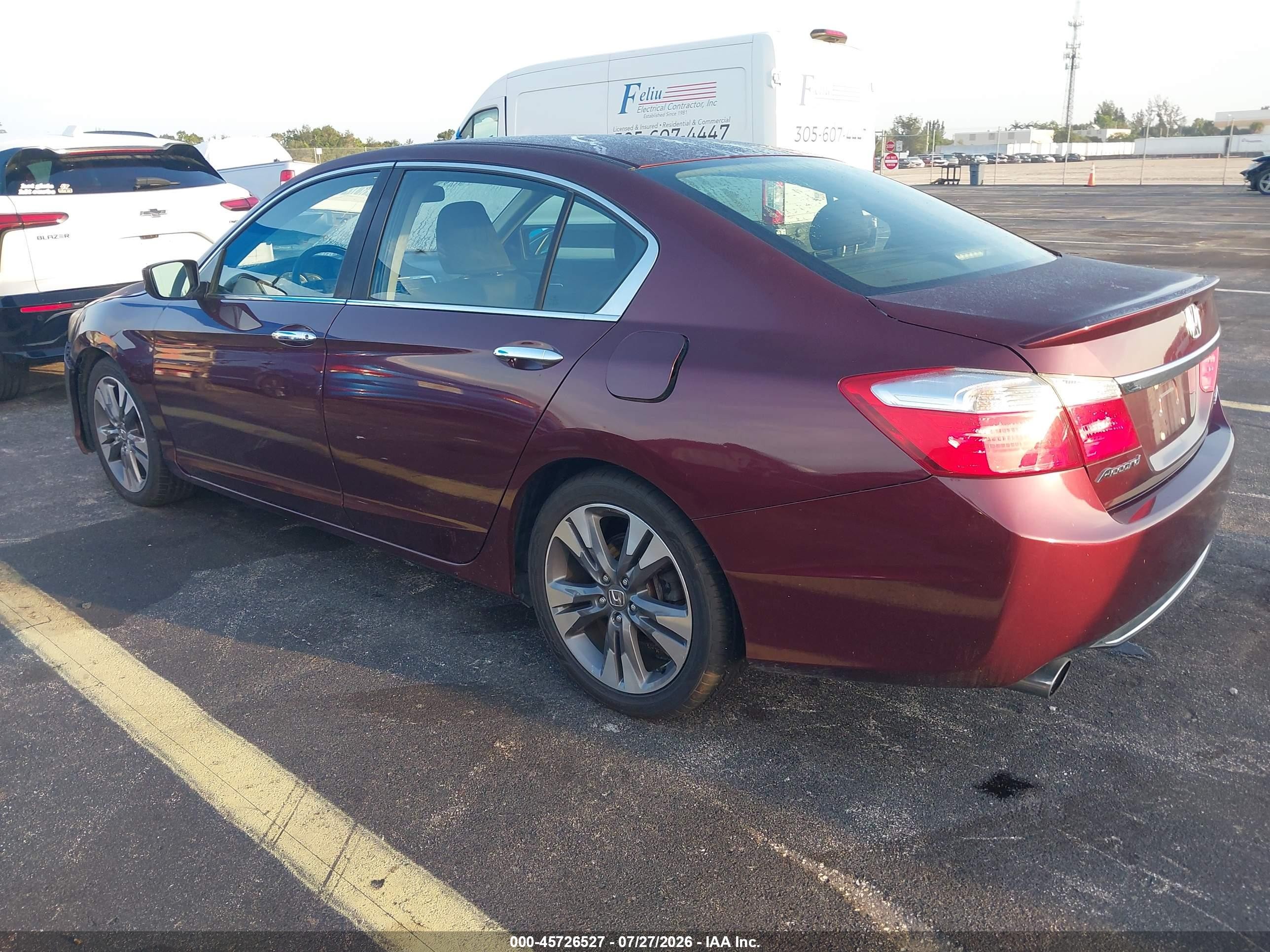 2014 Honda Accord Sport Коричневый vin: 1HGCR2F52EA080230