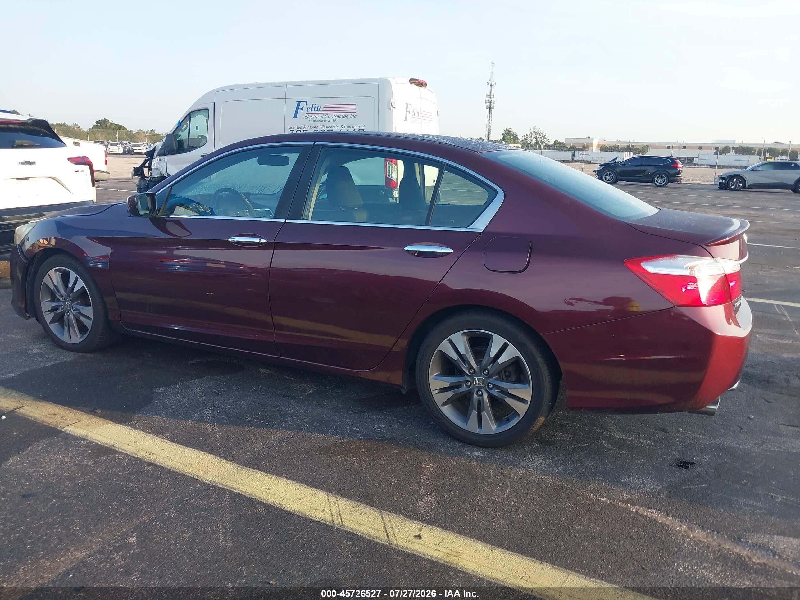 2014 Honda Accord Sport Коричневый vin: 1HGCR2F52EA080230