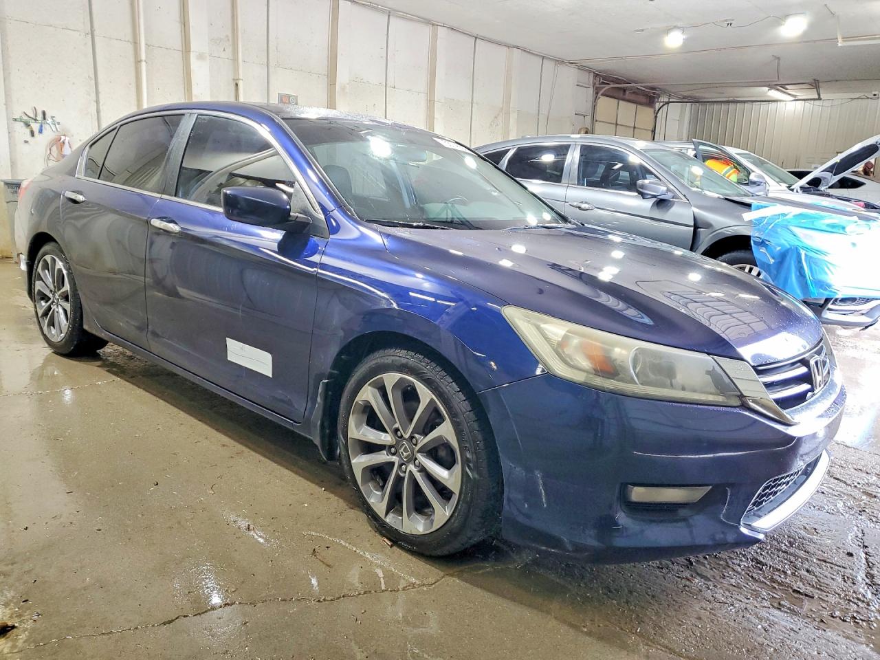 2014 Honda Accord Sport Синий vin: 1HGCR2F52EA102405