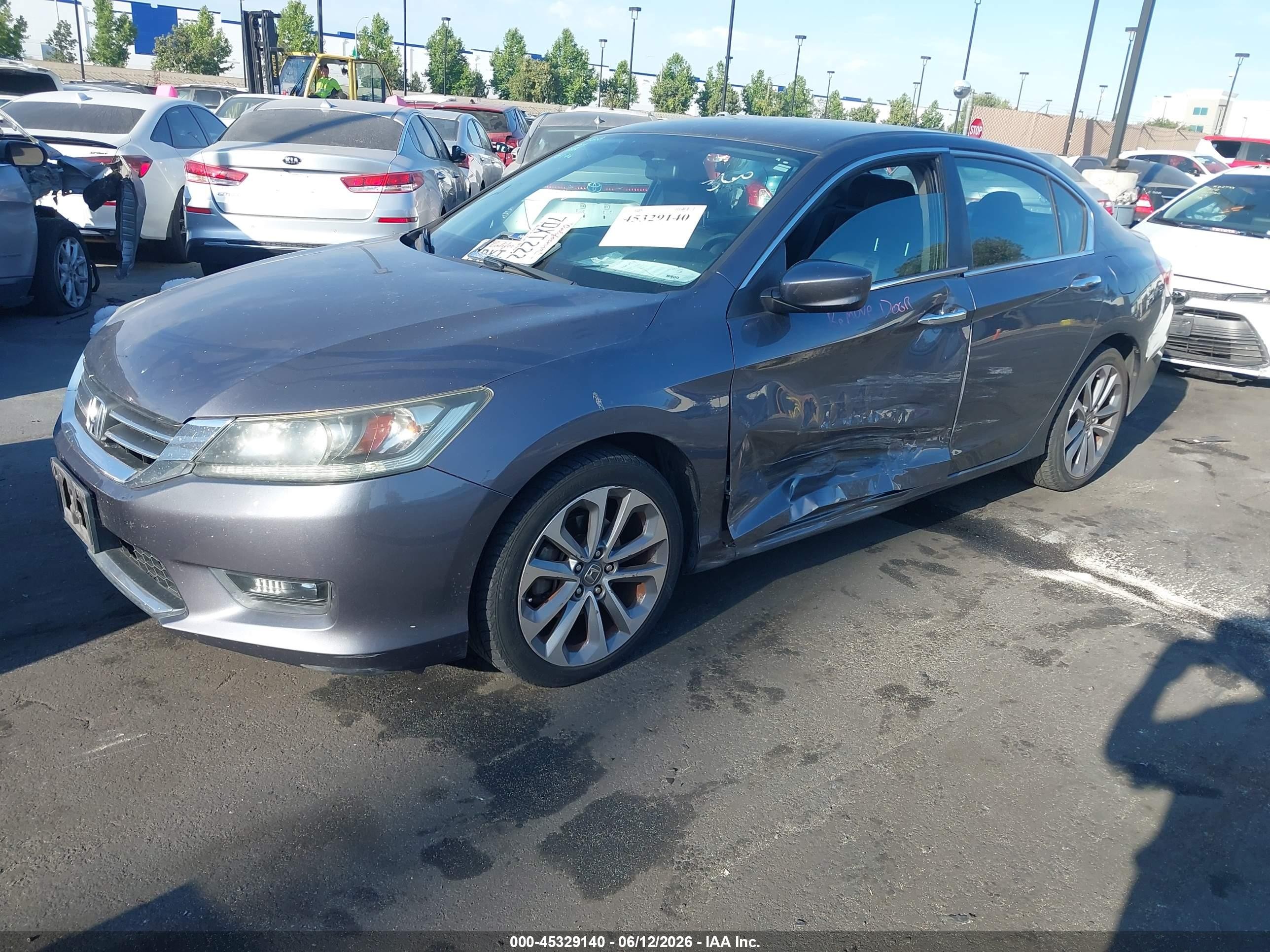 2014 Honda Accord Sport Gray vin: 1HGCR2F52EA133329