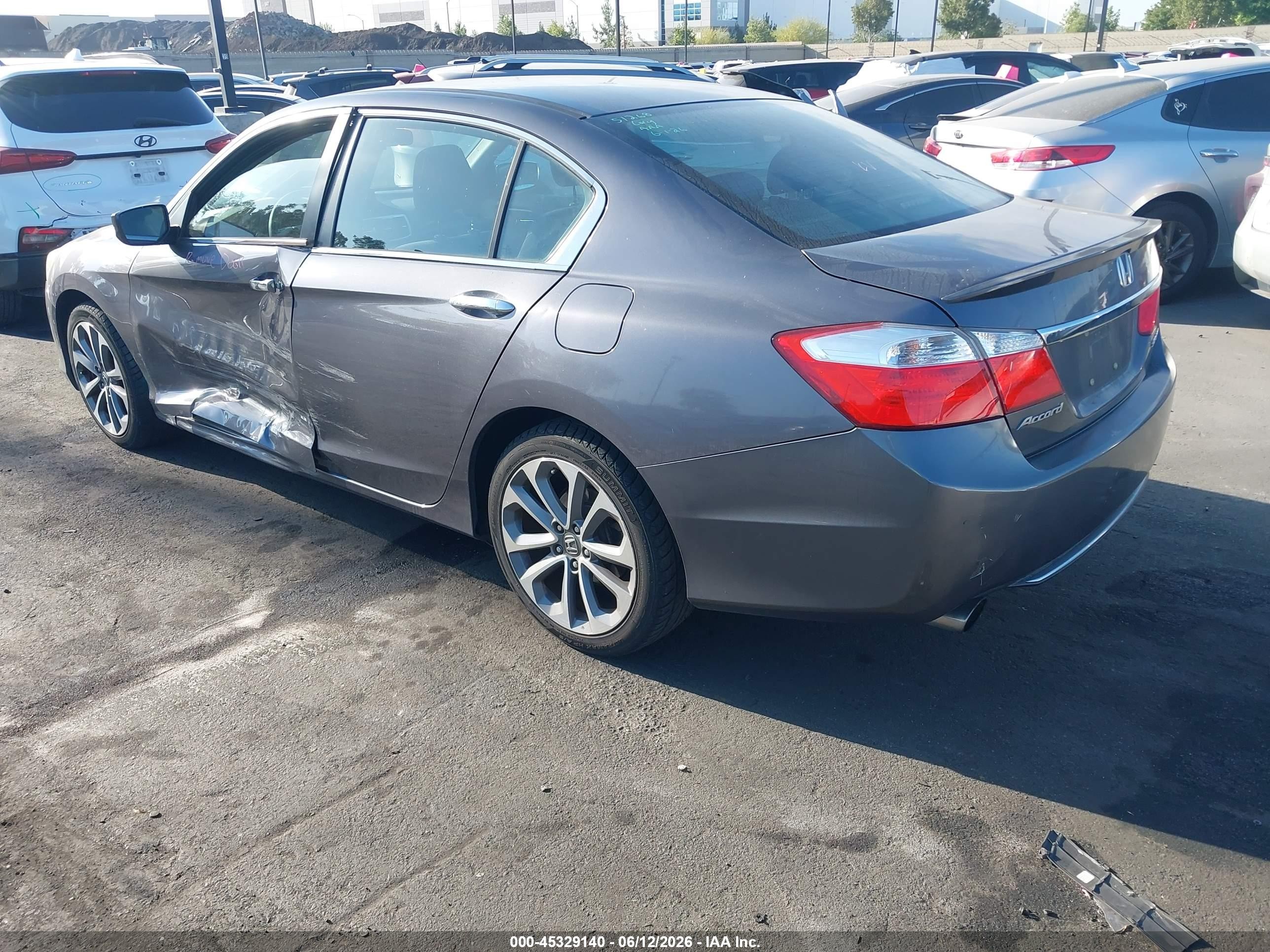 2014 Honda Accord Sport Gray vin: 1HGCR2F52EA133329