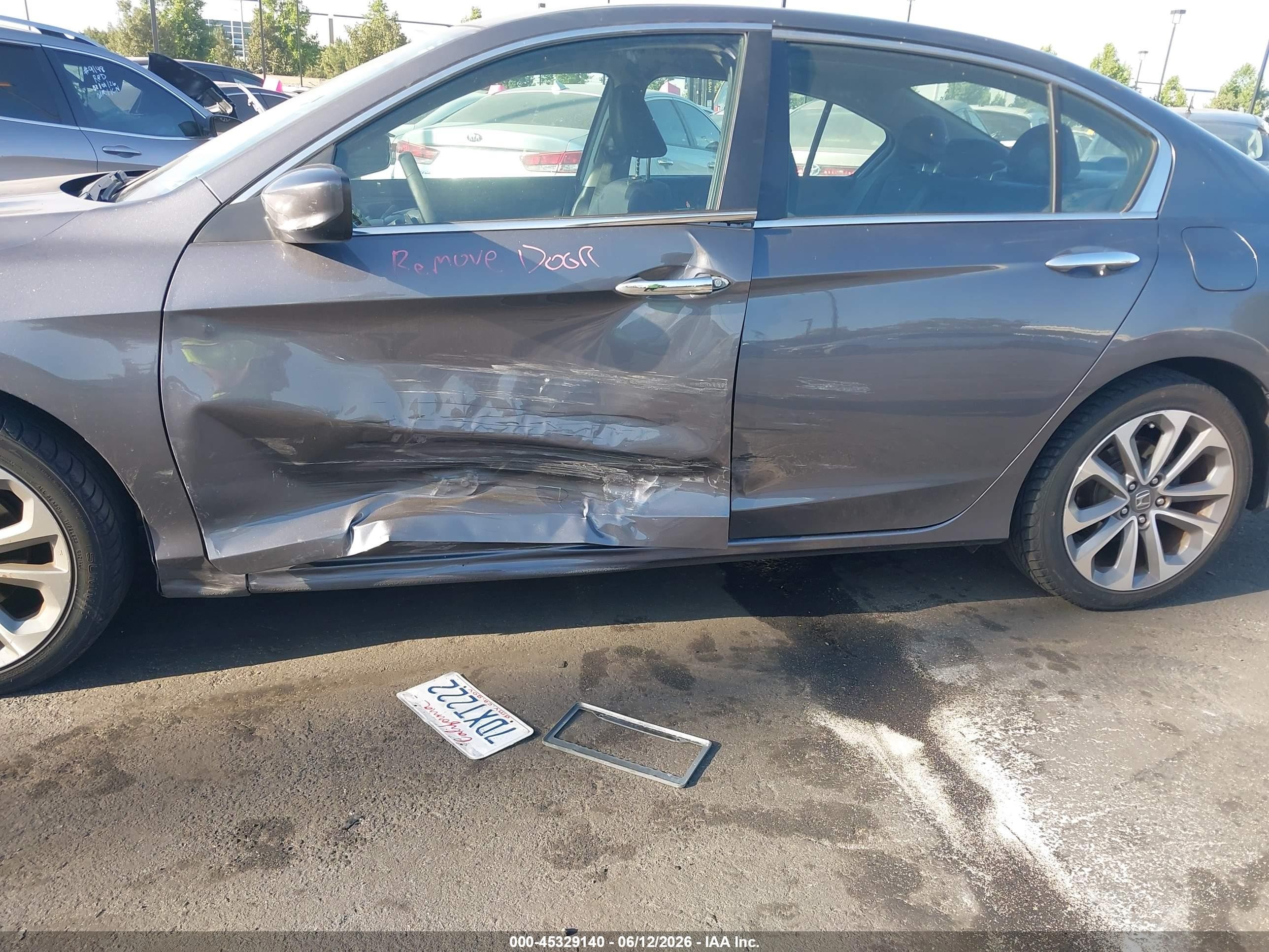 2014 Honda Accord Sport Gray vin: 1HGCR2F52EA133329