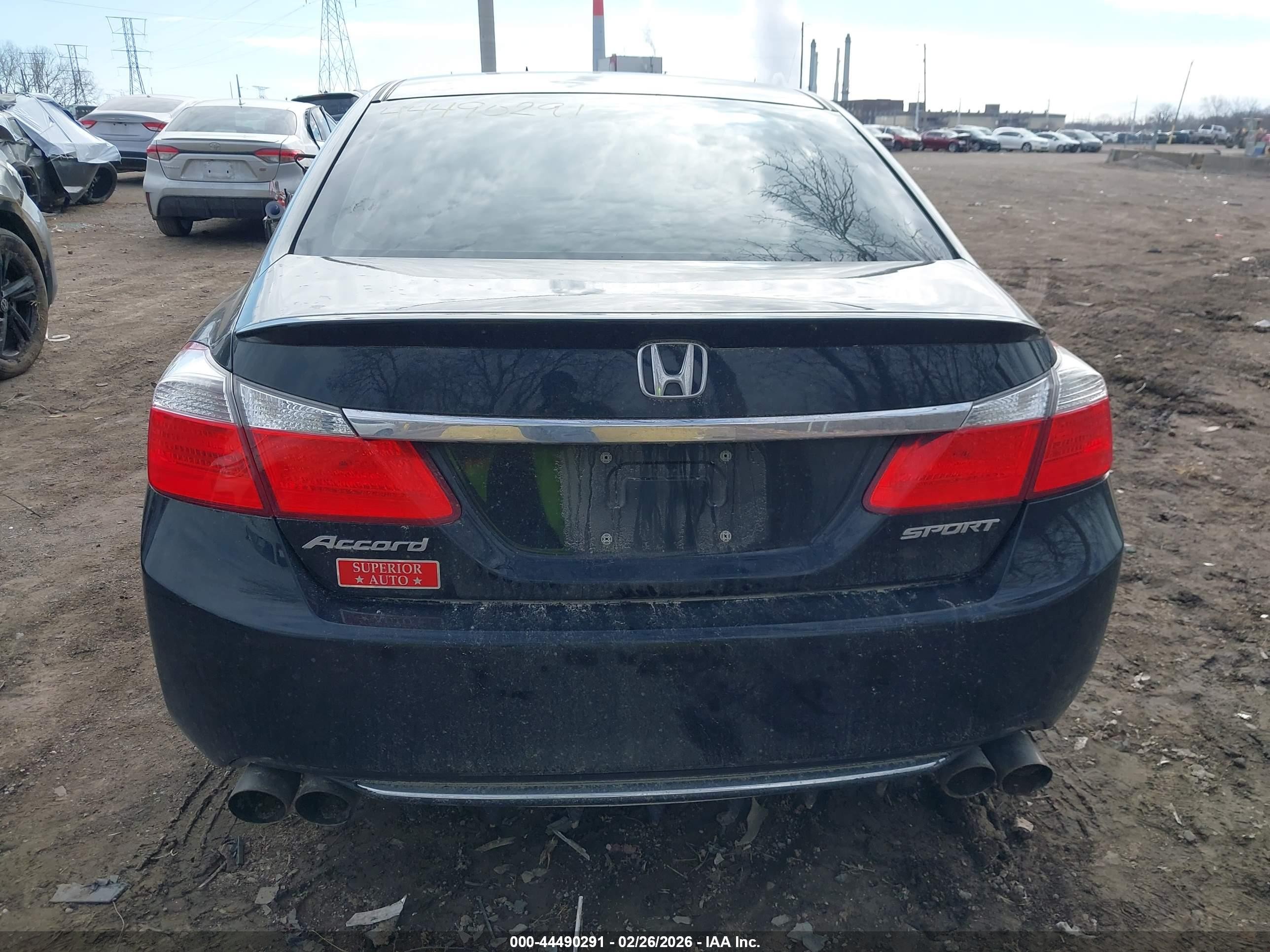 2014 Honda Accord Sport Black vin: 1HGCR2F52EA201743