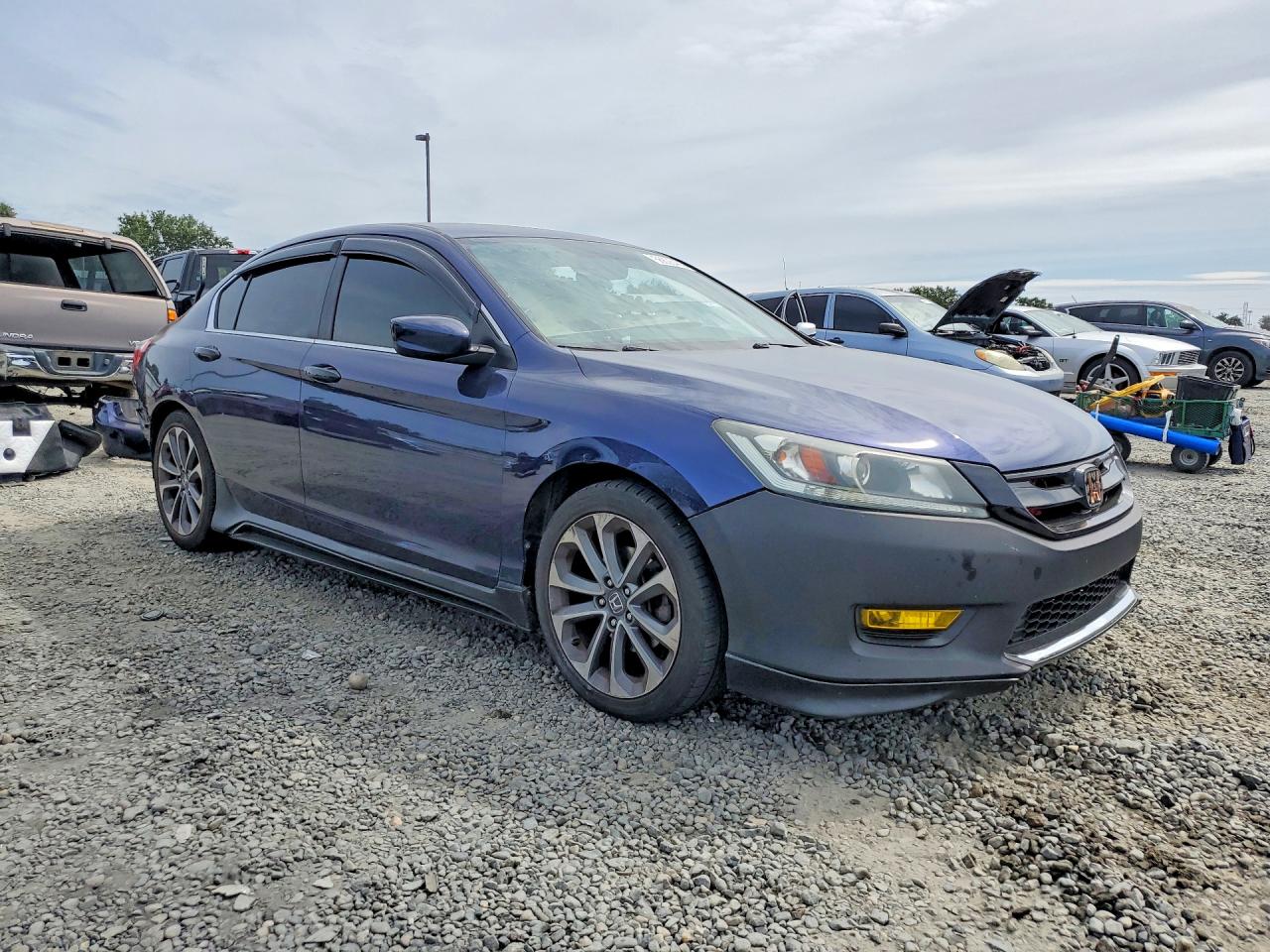 2014 Honda Accord Sport Blue vin: 1HGCR2F52EA215075
