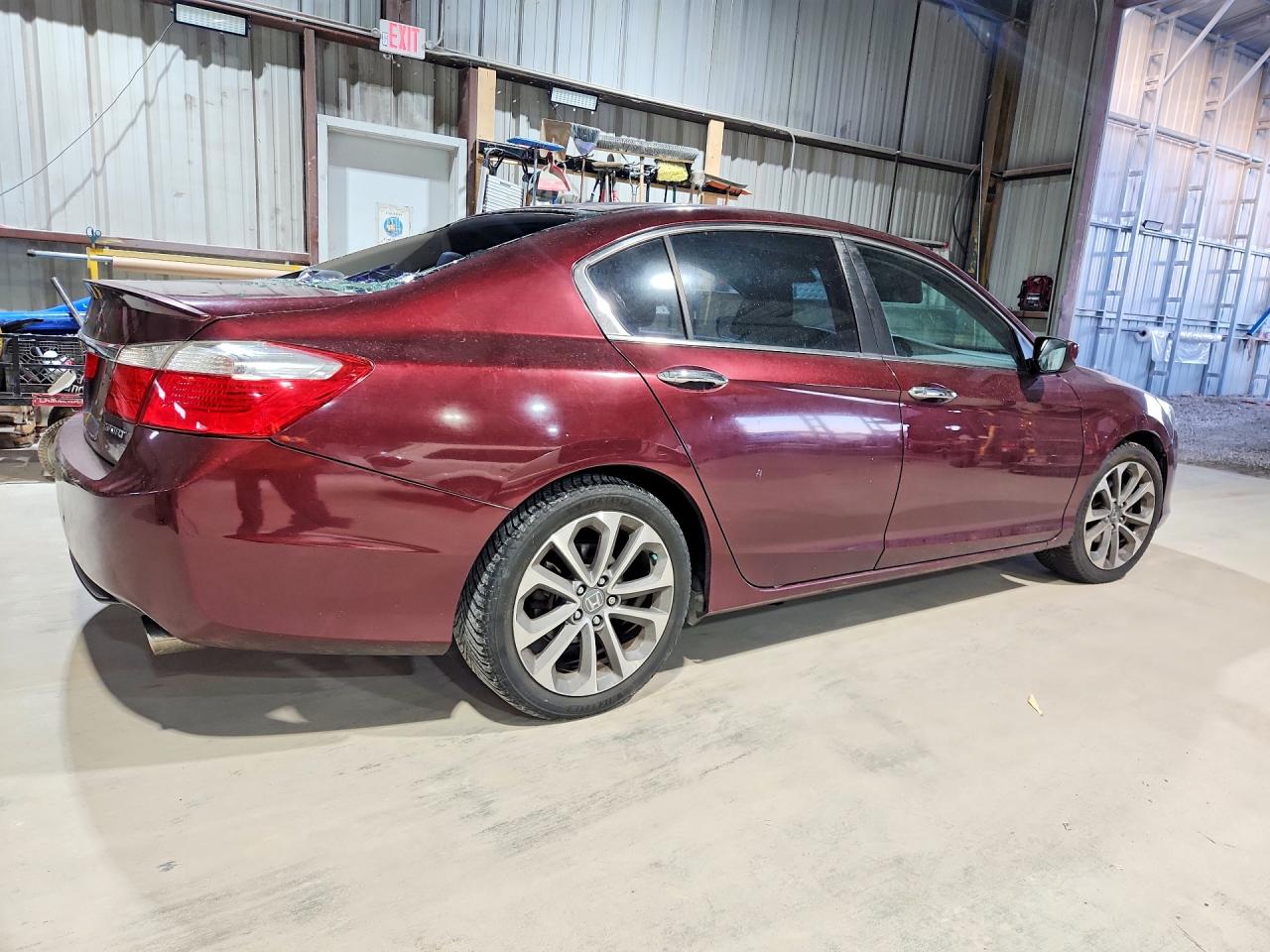 2014 Honda Accord Sport Burgundy vin: 1HGCR2F52EA244334