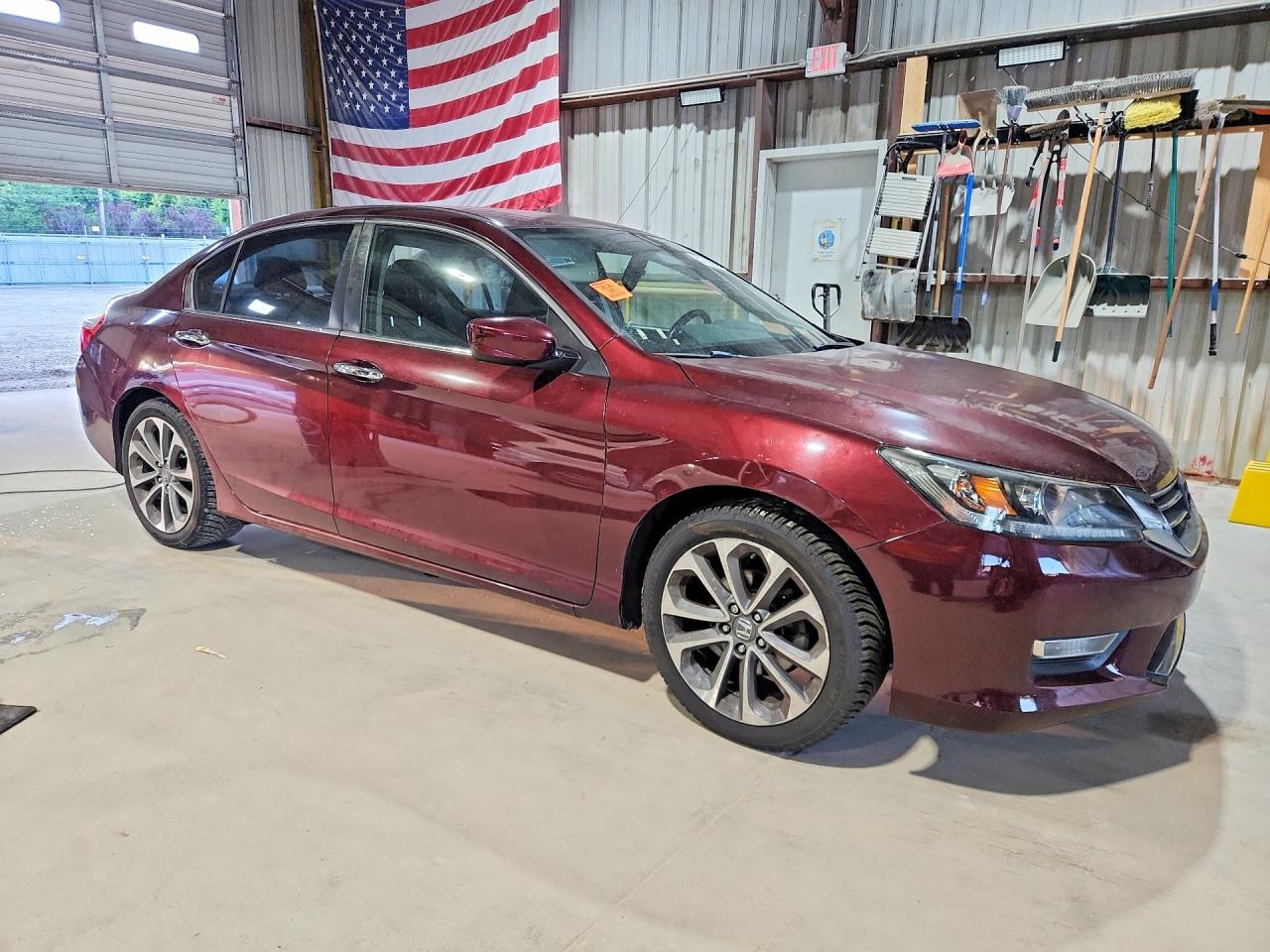 2014 Honda Accord Sport Burgundy vin: 1HGCR2F52EA244334