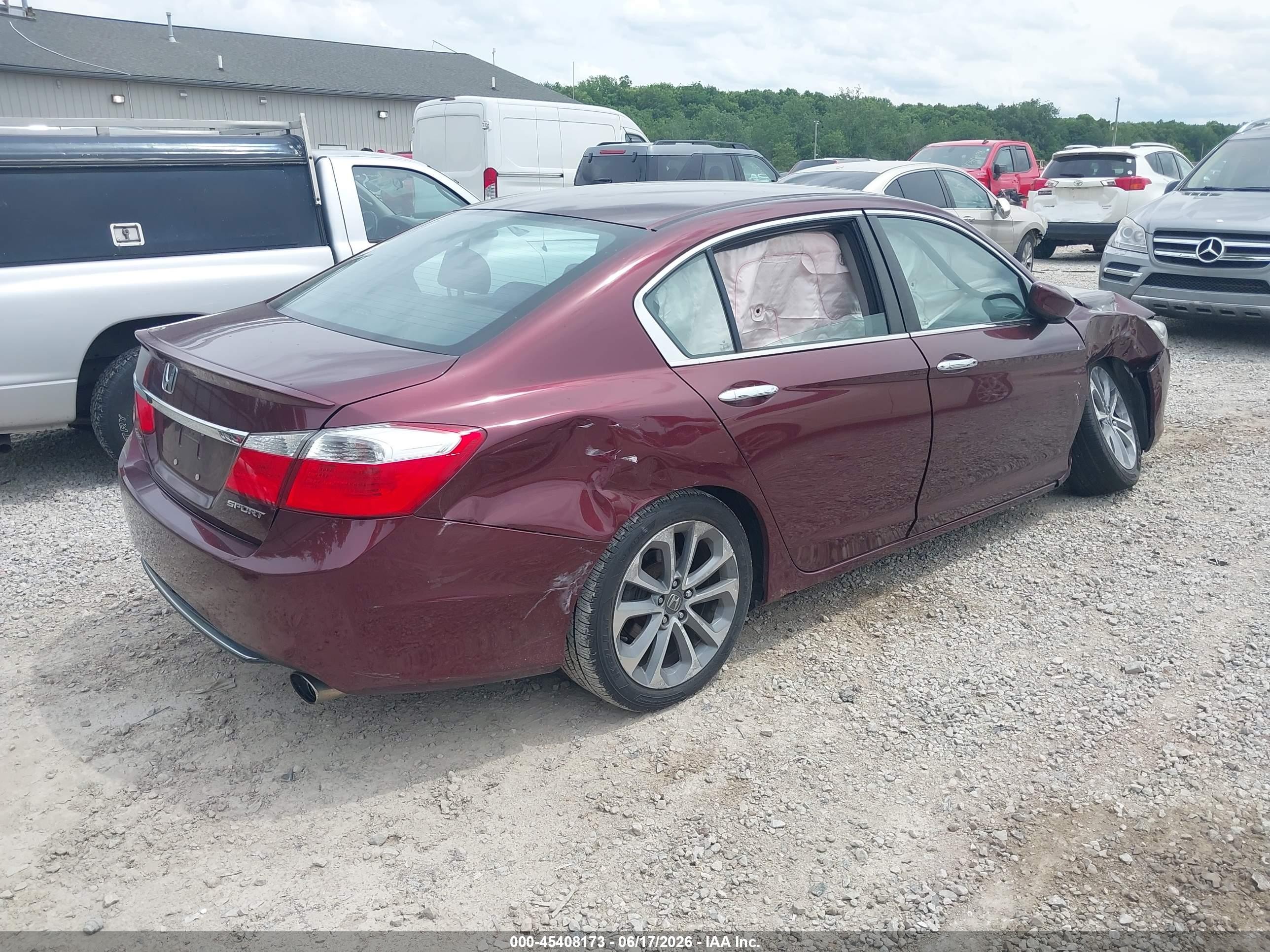 2014 Honda Accord Sport Maroon vin: 1HGCR2F52EA252871