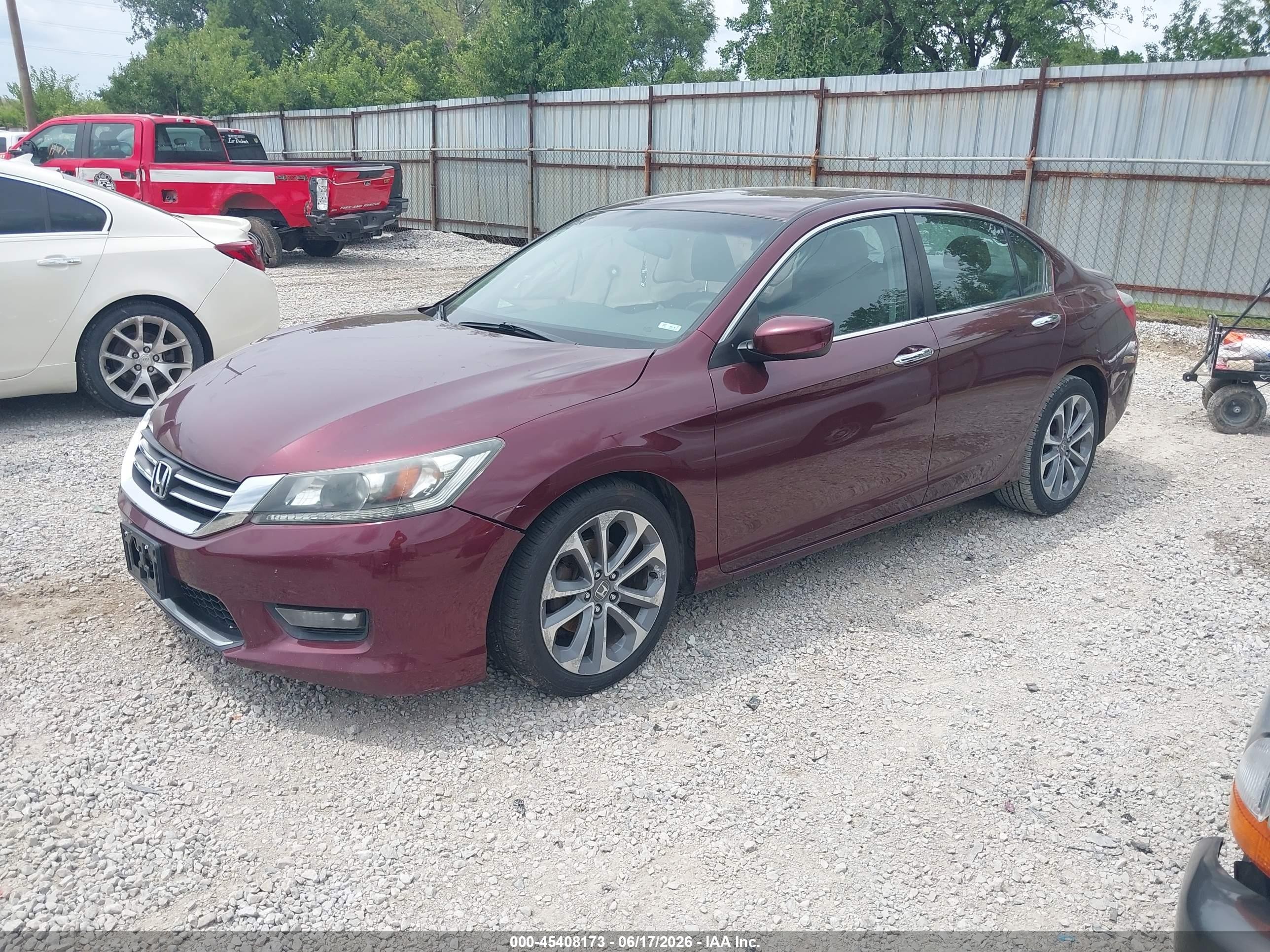 2014 Honda Accord Sport Maroon vin: 1HGCR2F52EA252871