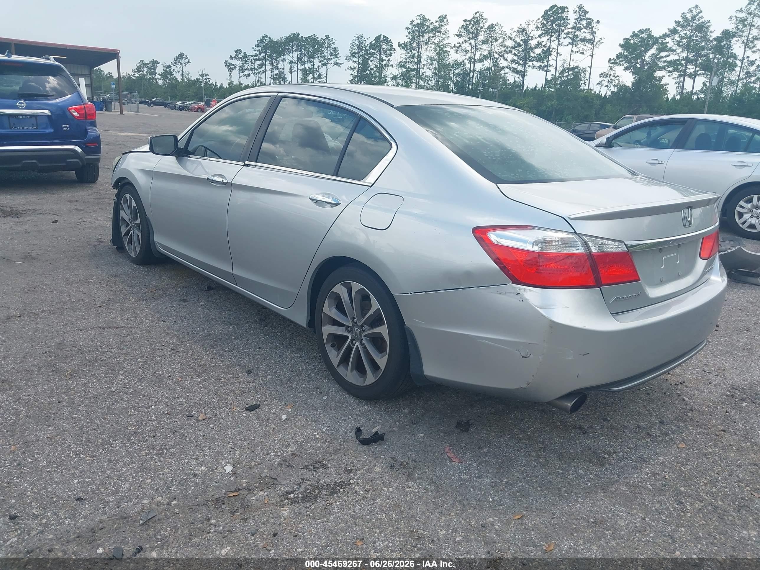2014 Honda Accord Sport Silver vin: 1HGCR2F52EA282985