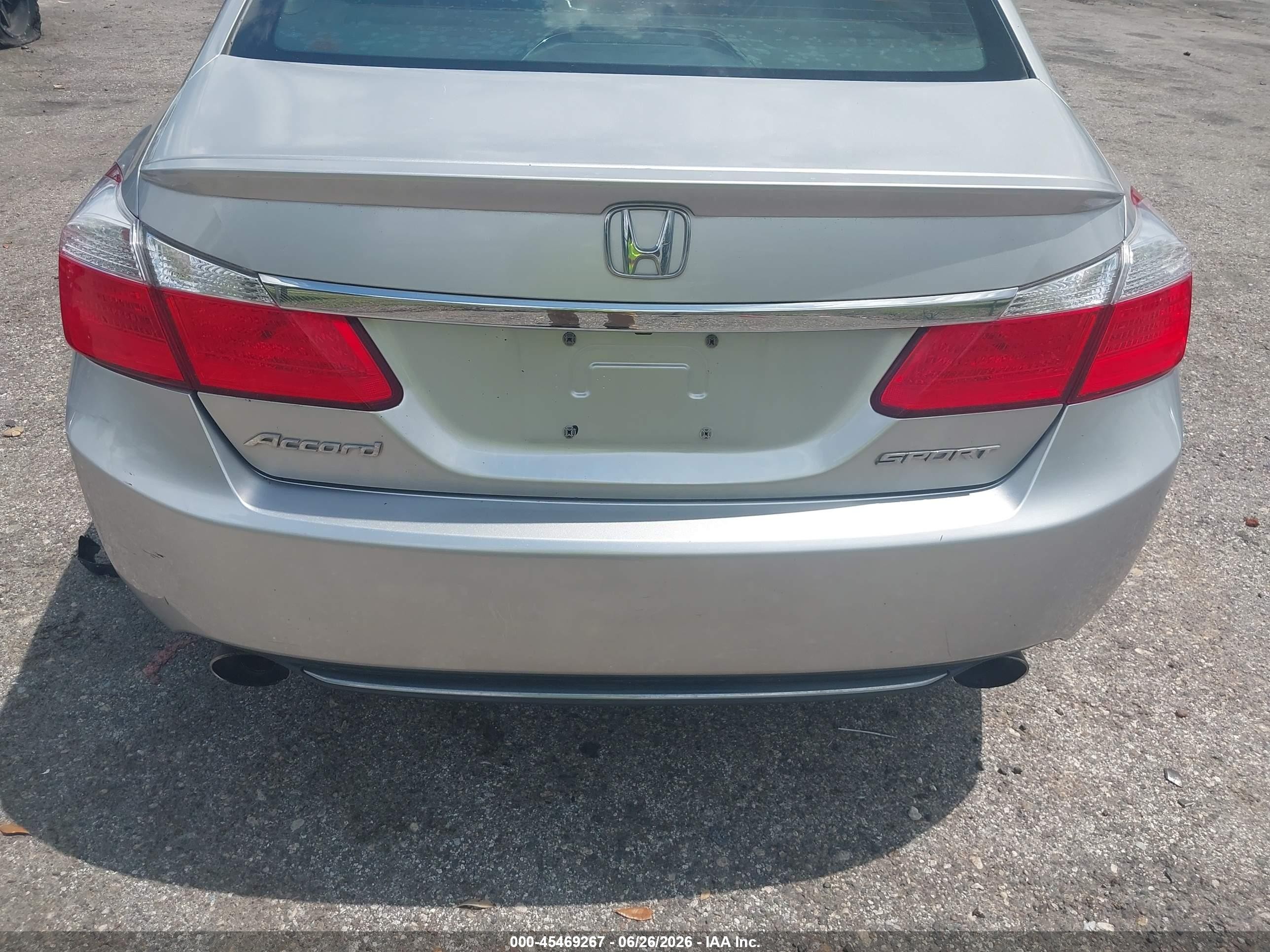 2014 Honda Accord Sport Silver vin: 1HGCR2F52EA282985