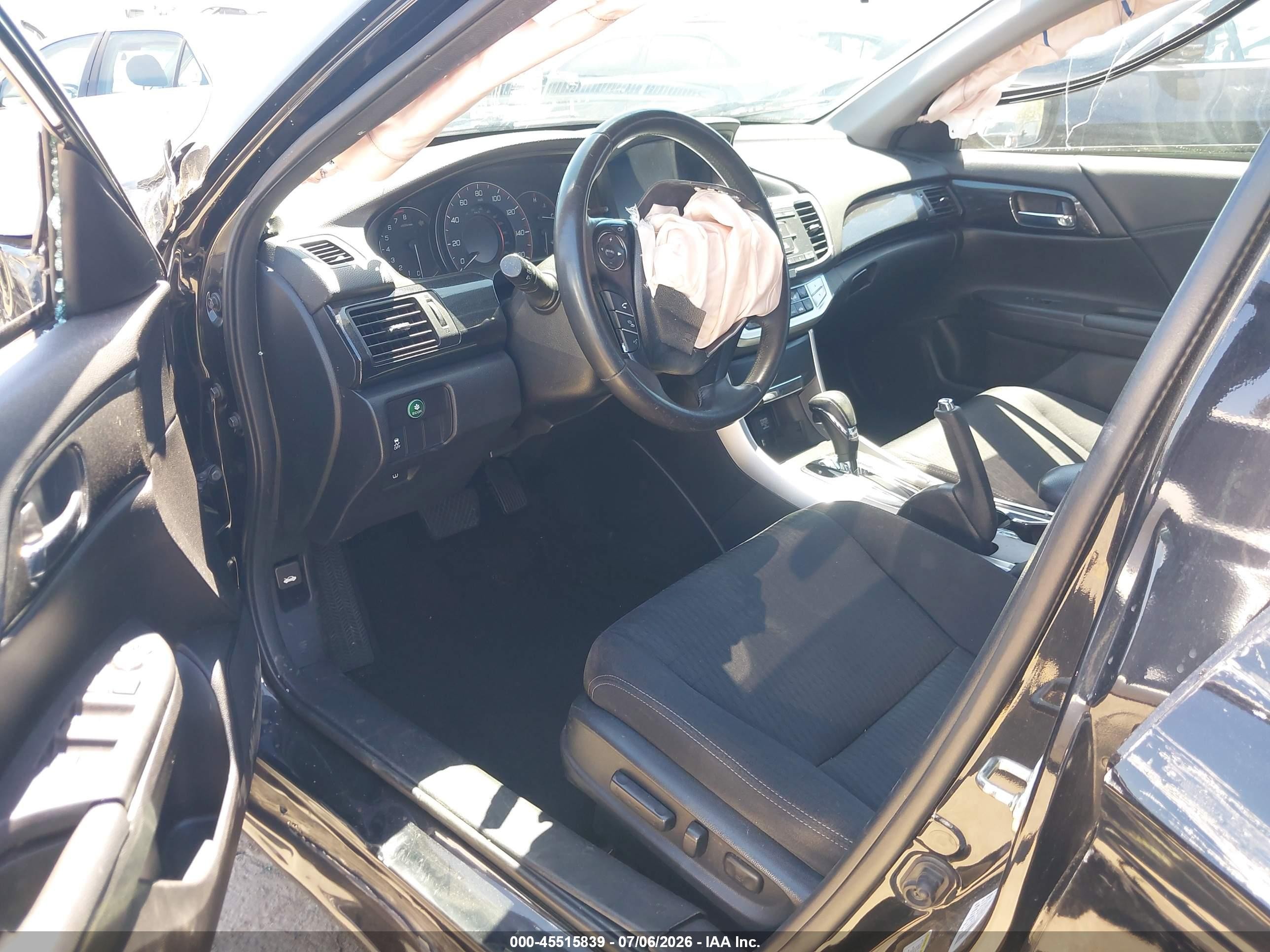 2015 Honda Accord Sport Черный vin: 1HGCR2F52FA002631