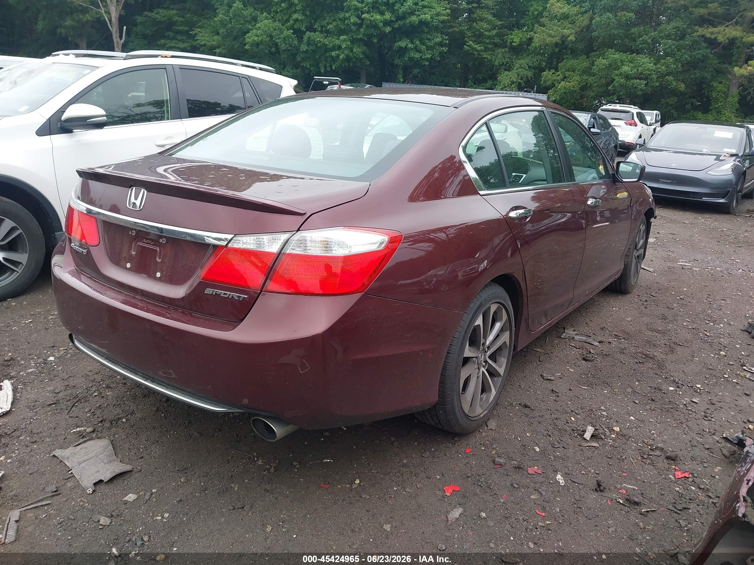 2015 Honda Accord Sport Maroon vin: 1HGCR2F52FA033751