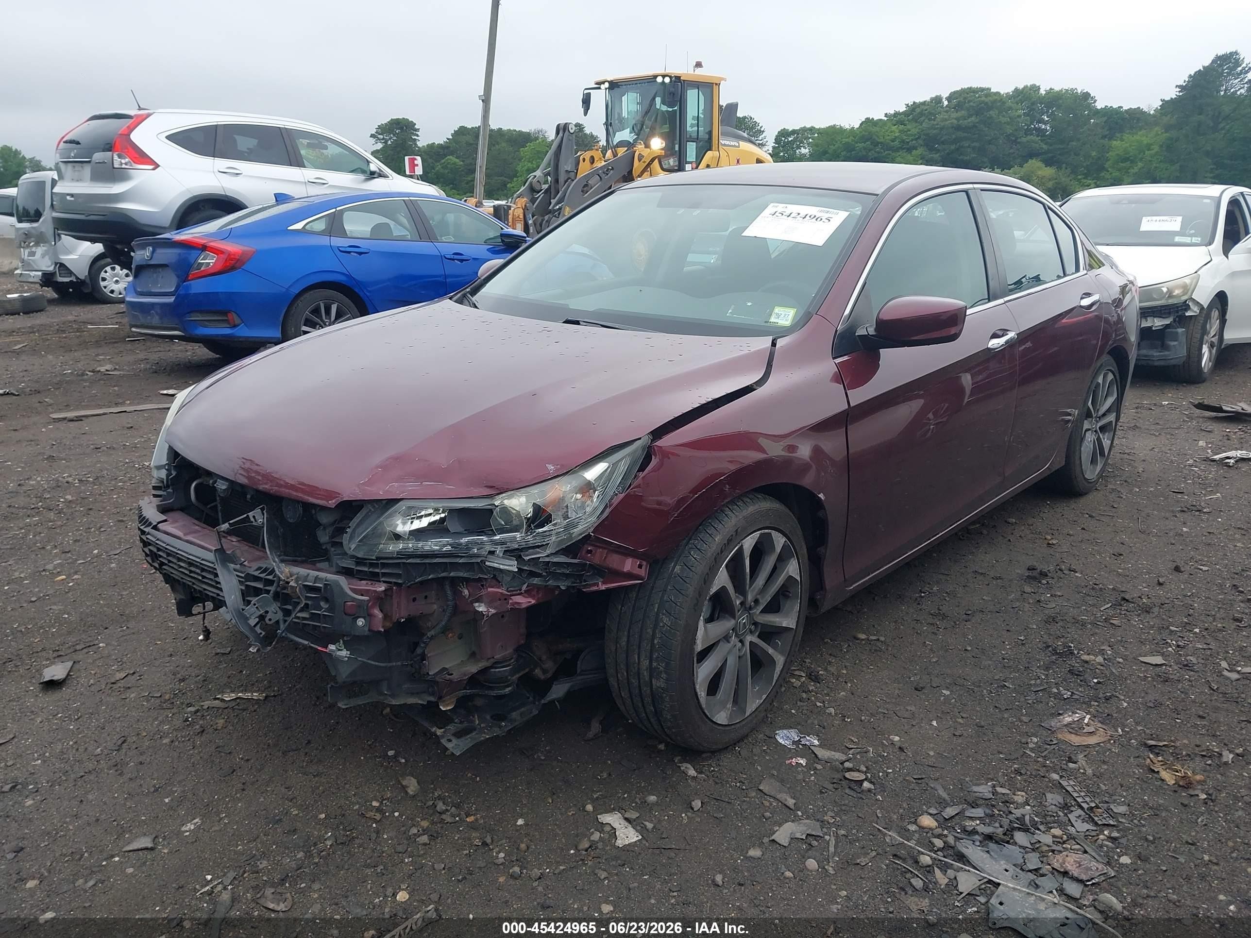 2015 Honda Accord Sport Maroon vin: 1HGCR2F52FA033751