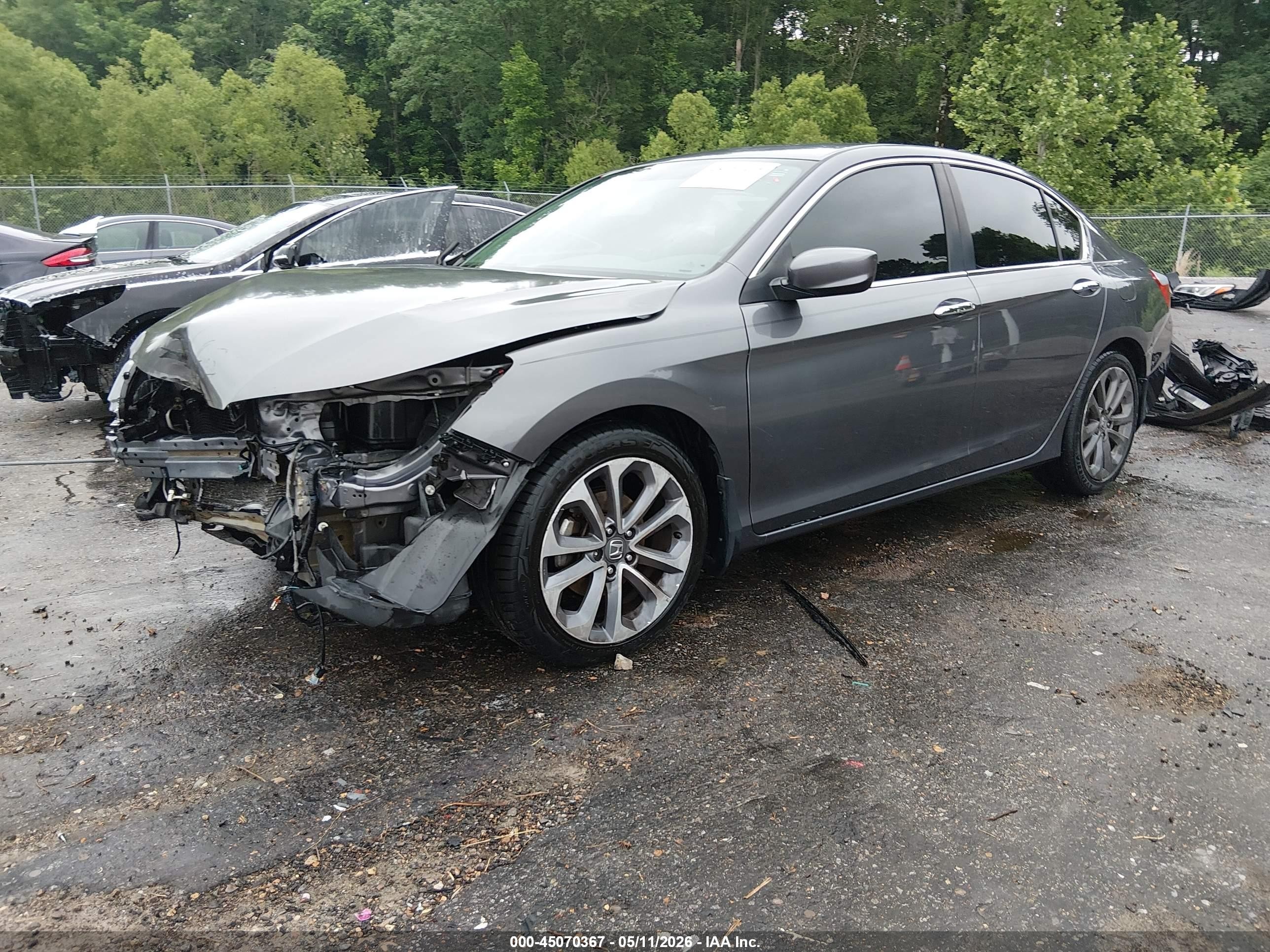 2015 Honda Accord Sport Gray vin: 1HGCR2F52FA036410
