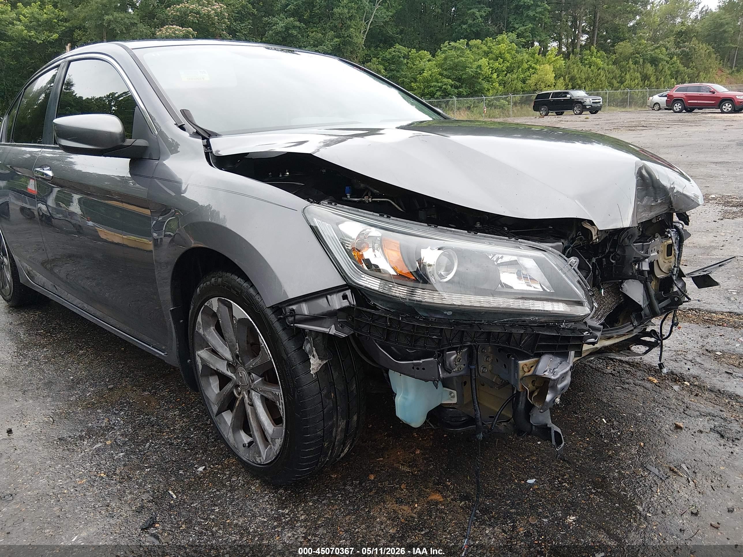 2015 Honda Accord Sport Gray vin: 1HGCR2F52FA036410