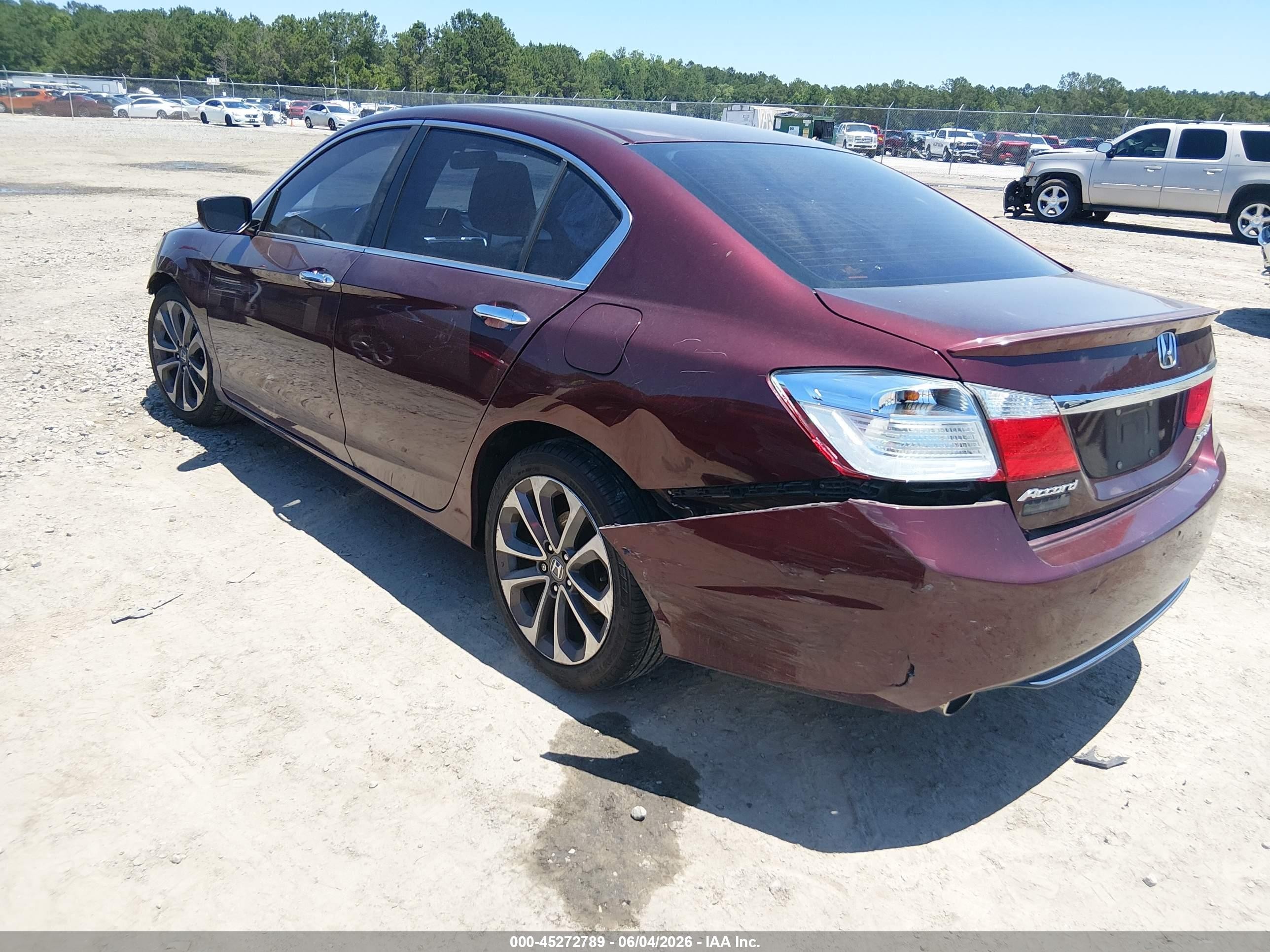2015 Honda Accord Sport Бордовый vin: 1HGCR2F52FA049657
