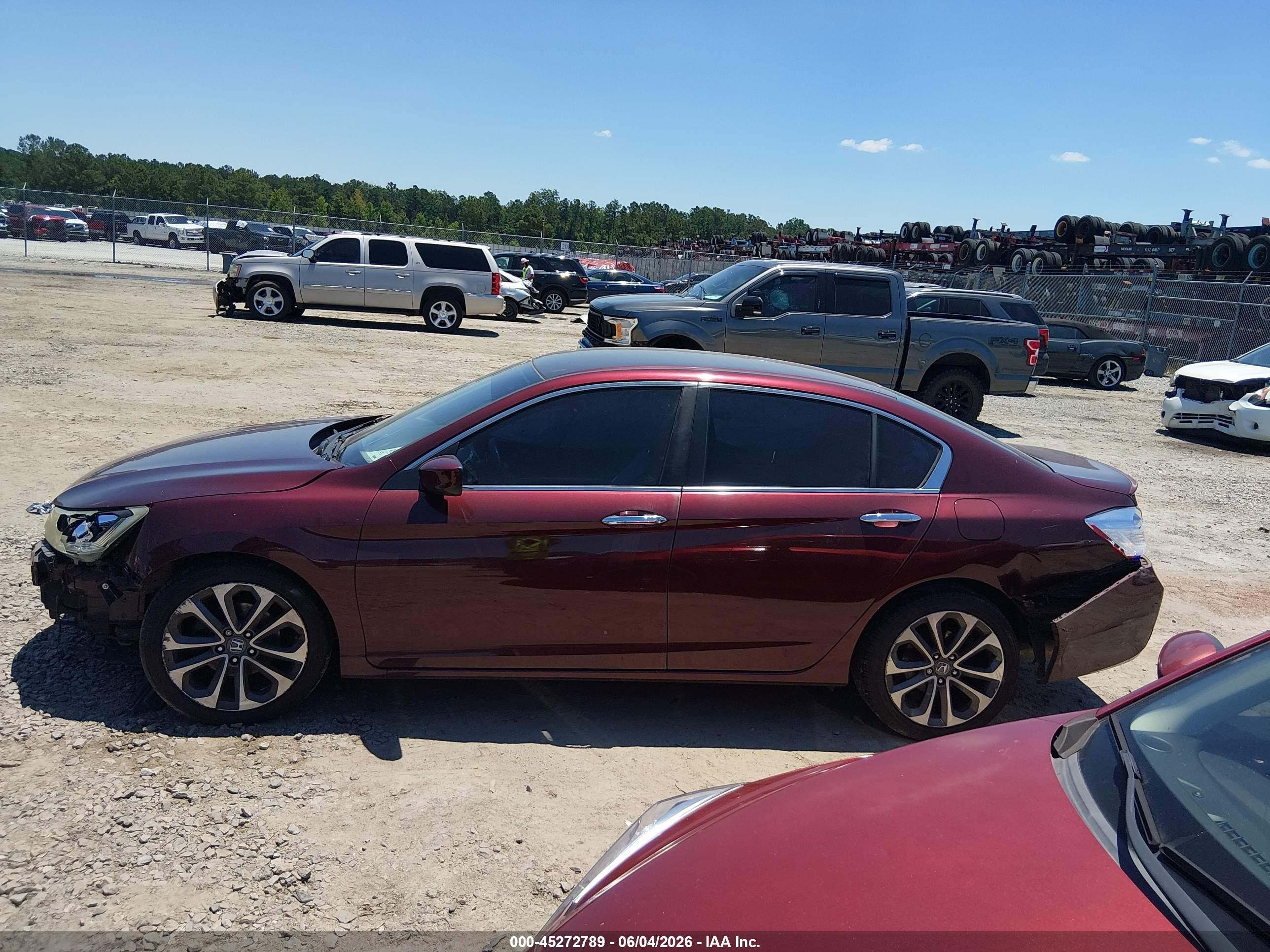 2015 Honda Accord Sport Бордовый vin: 1HGCR2F52FA049657