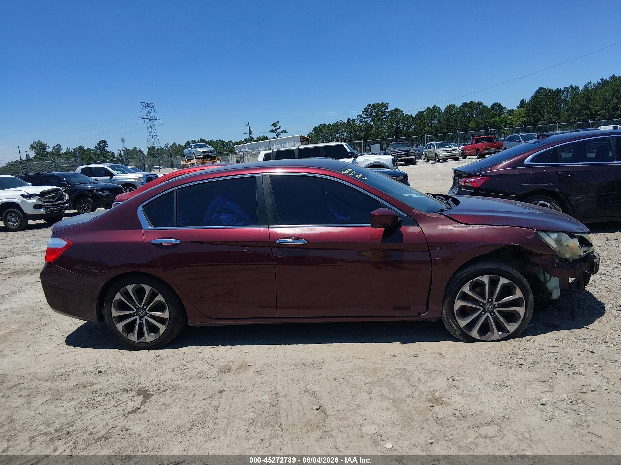 2015 Honda Accord Sport Бордовый vin: 1HGCR2F52FA049657