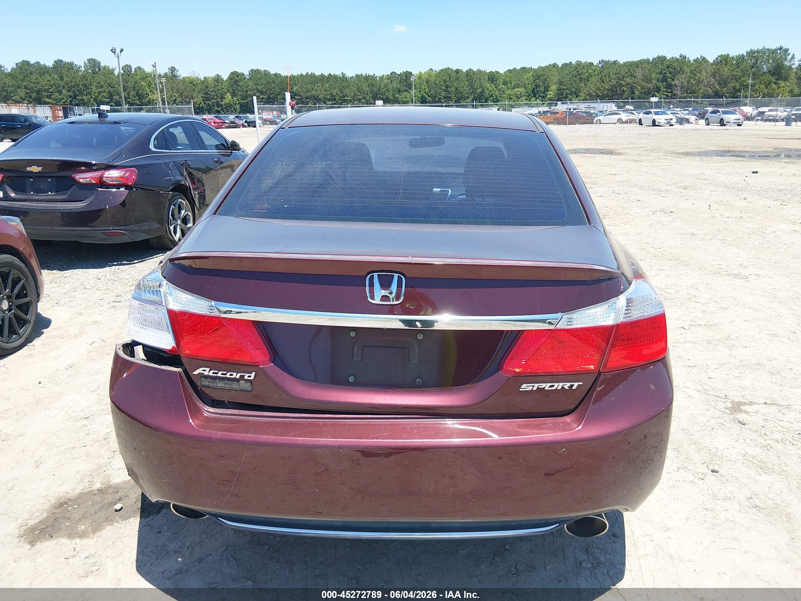 2015 Honda Accord Sport Бордовый vin: 1HGCR2F52FA049657